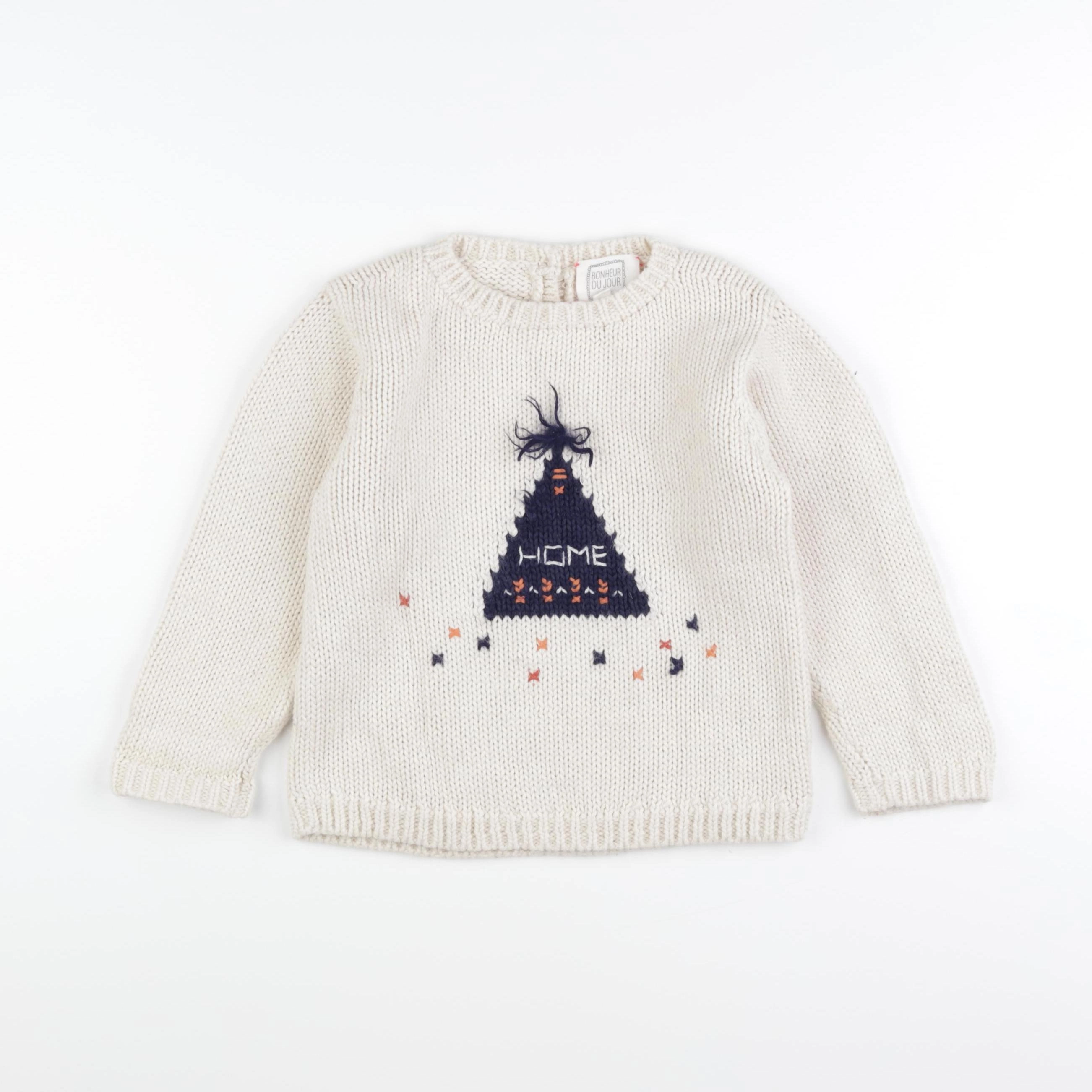 Bonheur du jour - pull beige - 4 ans