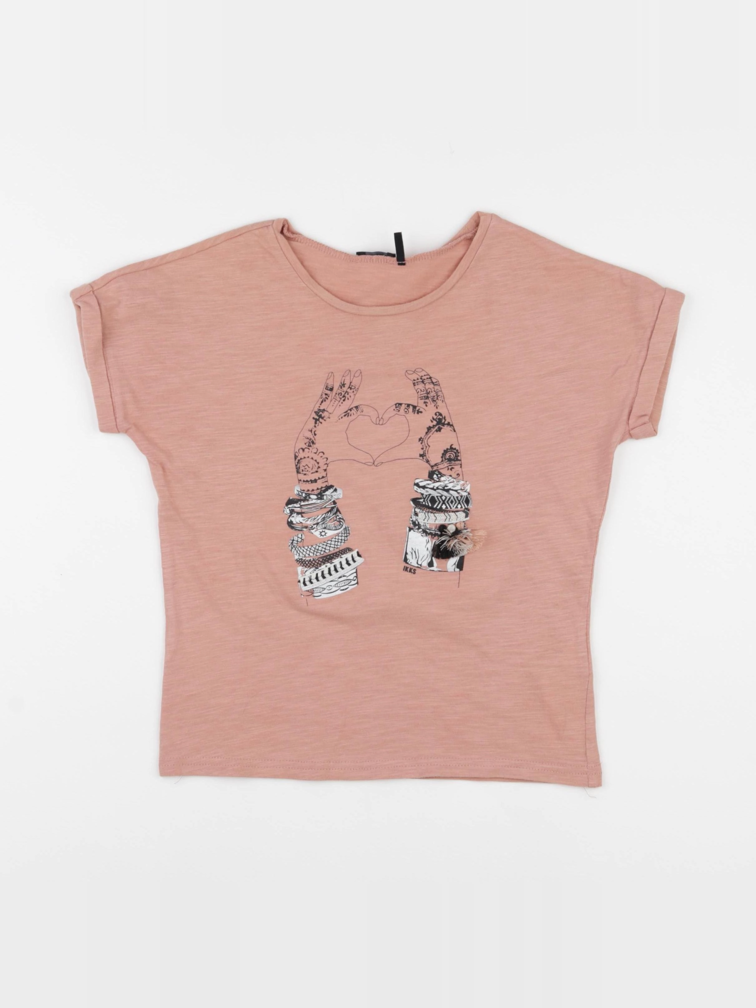 IKKS - tee-shirt rose - 8 ans