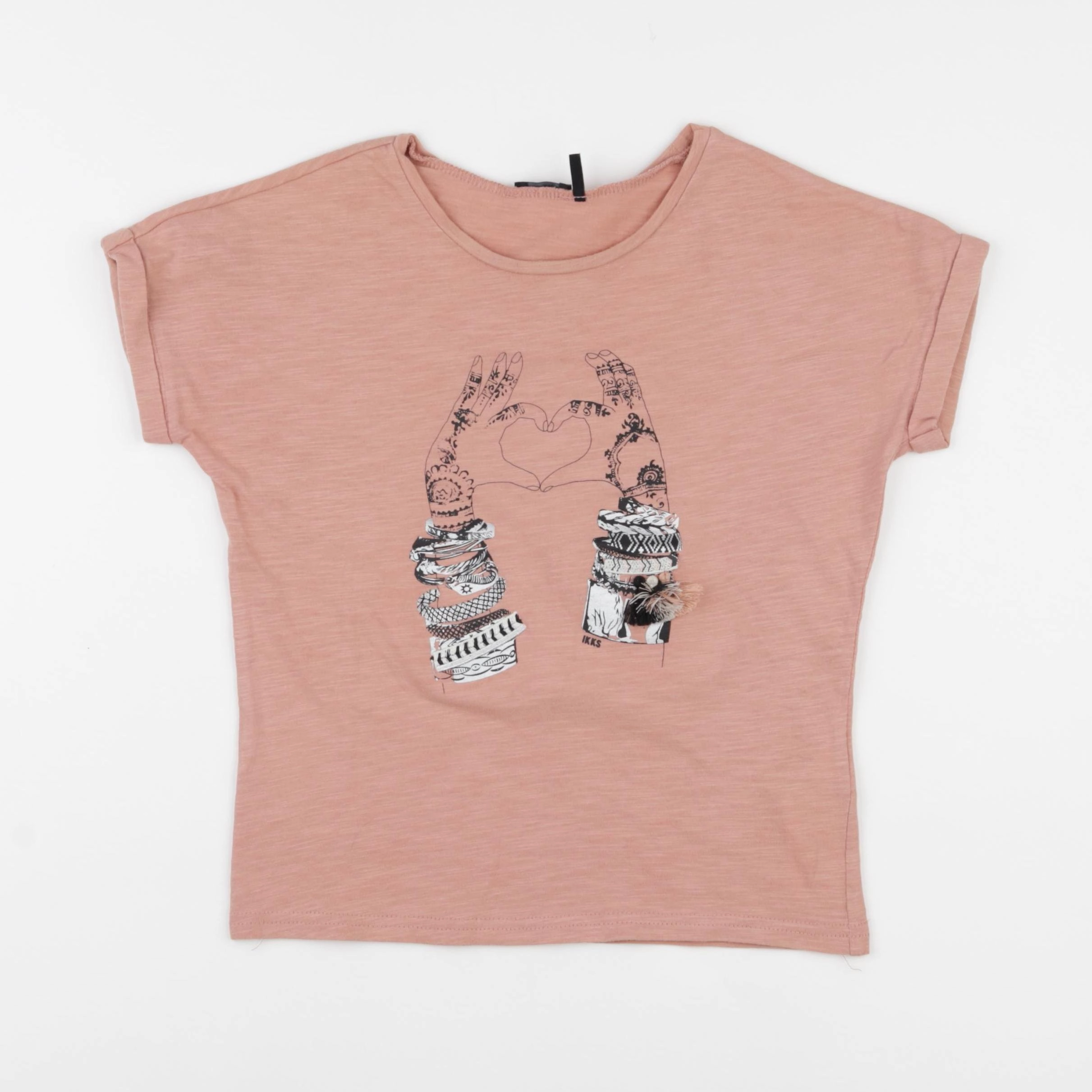 IKKS - tee-shirt rose - 8 ans