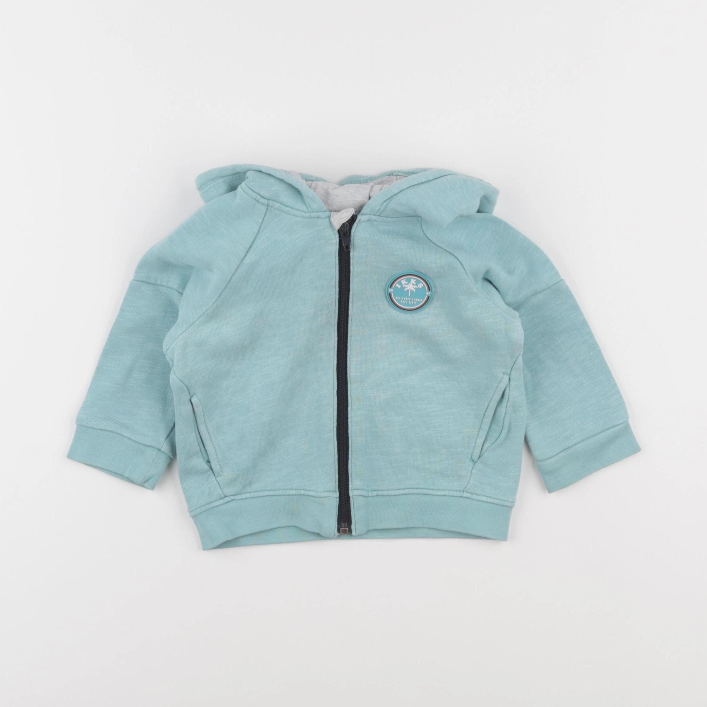 IKKS - sweat bleu - 12 mois