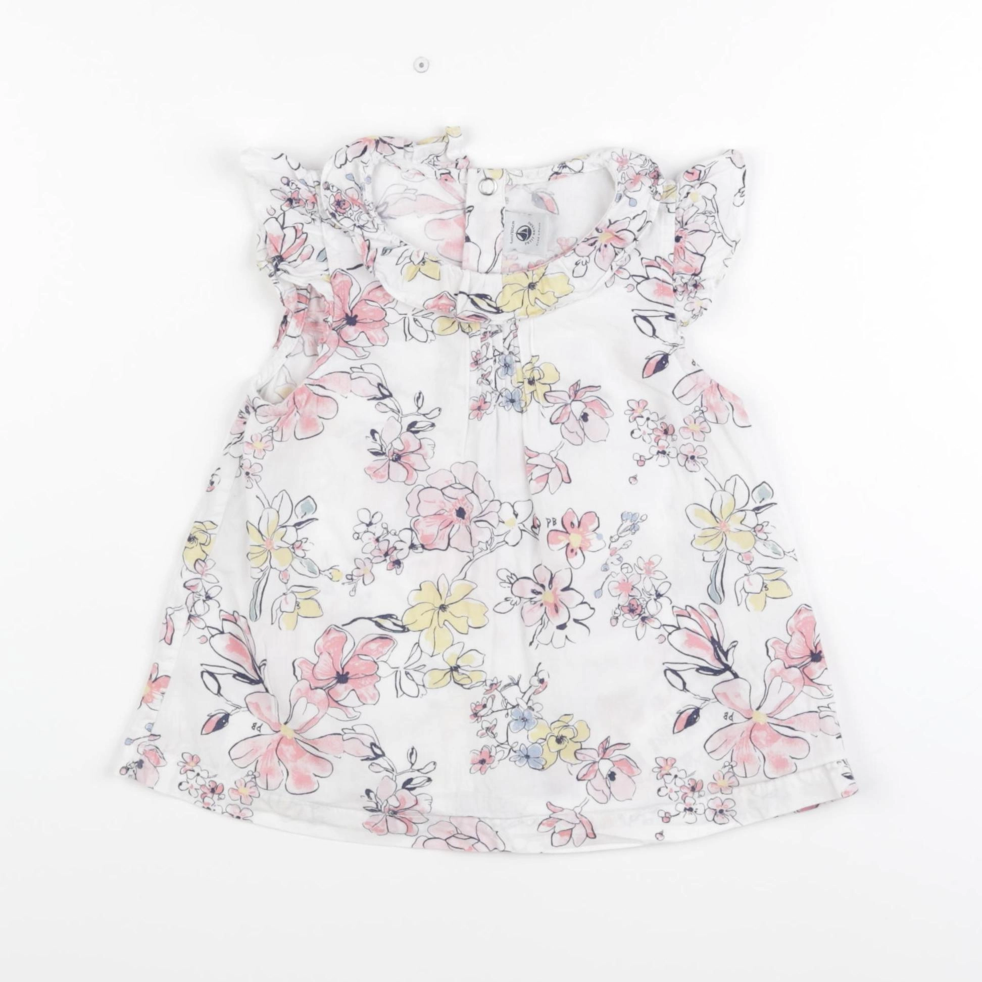 Petit Bateau - blouse blanc - 4 ans
