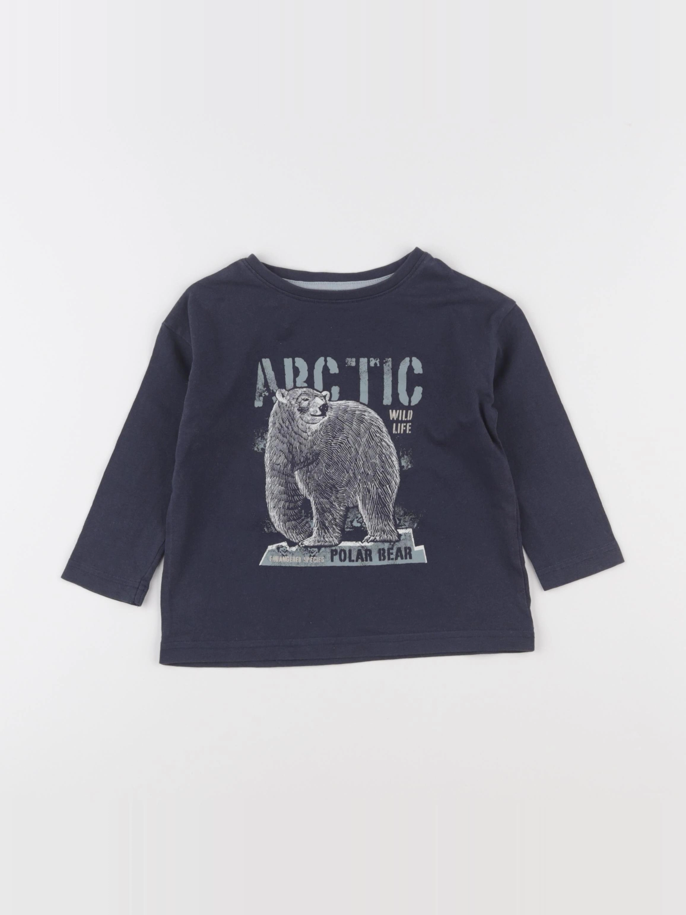 Vertbaudet - tee-shirt bleu - 2 ans