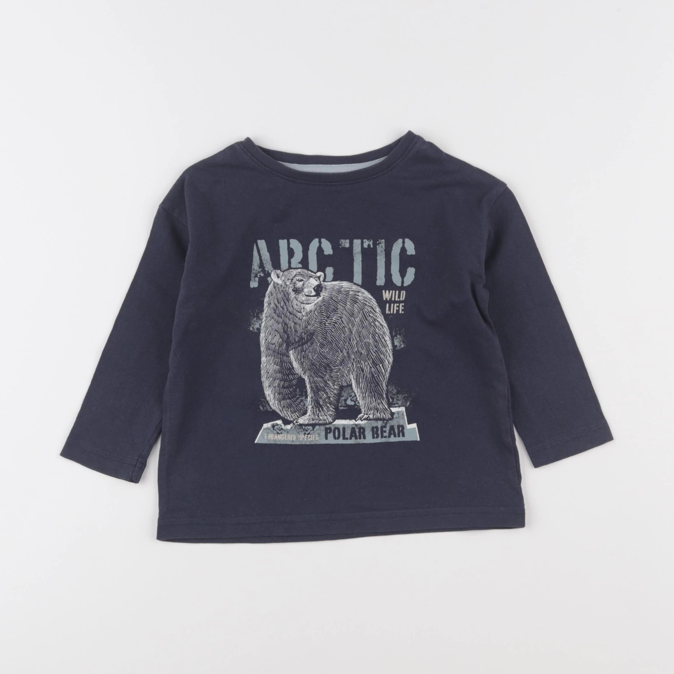 Vertbaudet - tee-shirt bleu - 2 ans