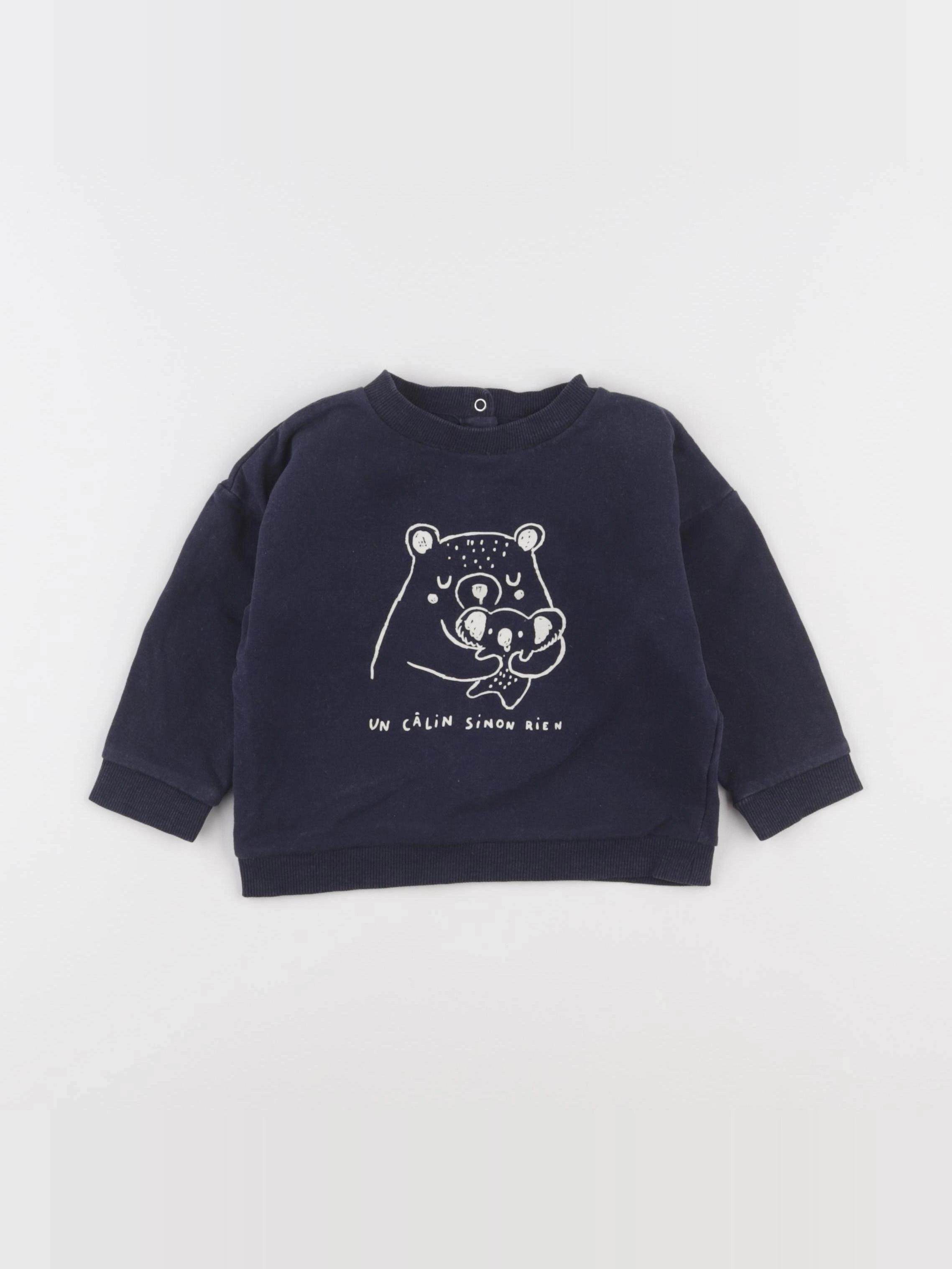 Vertbaudet - sweat bleu - 24 mois