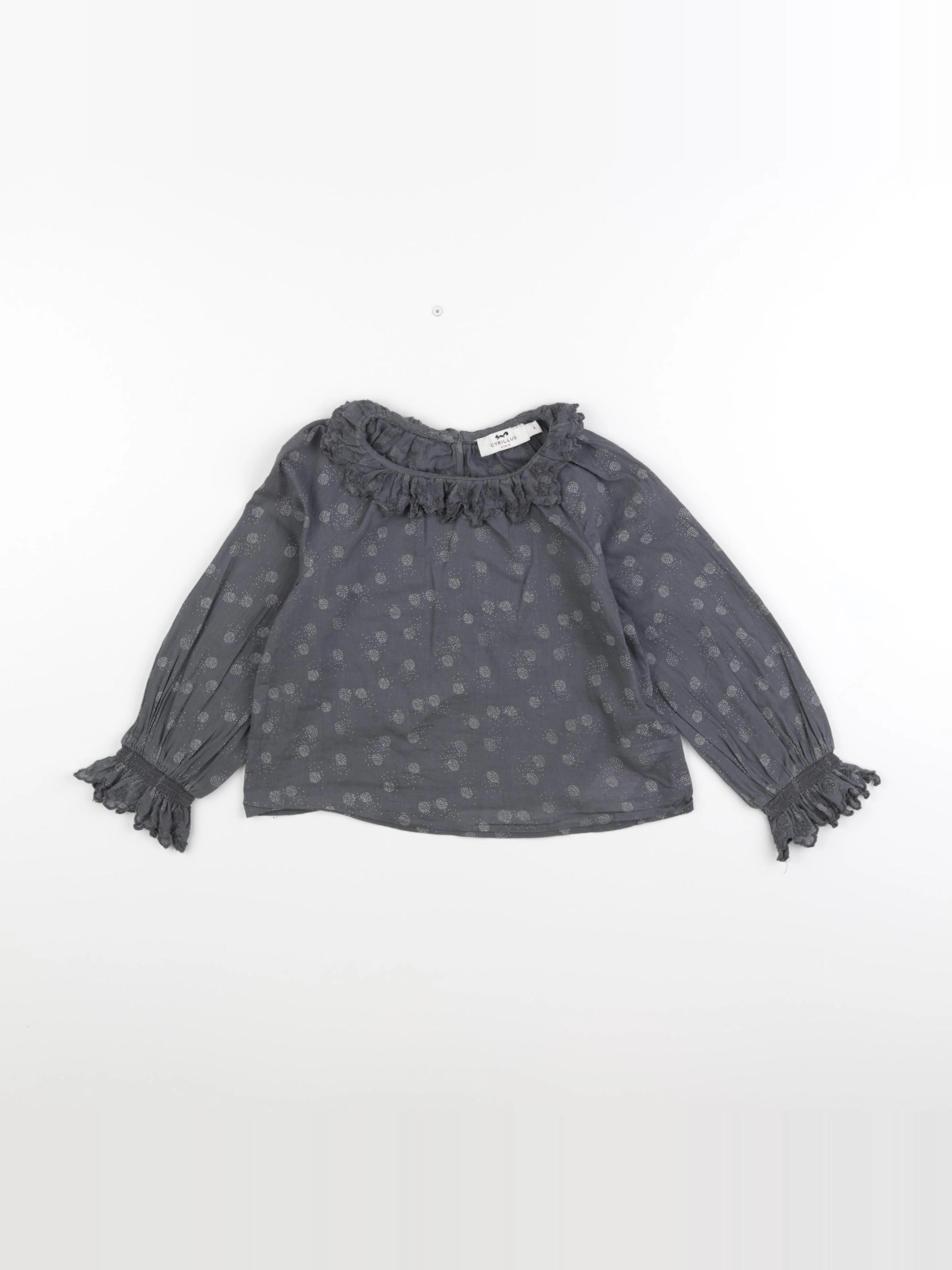 Cyrillus - blouse gris - 4 ans