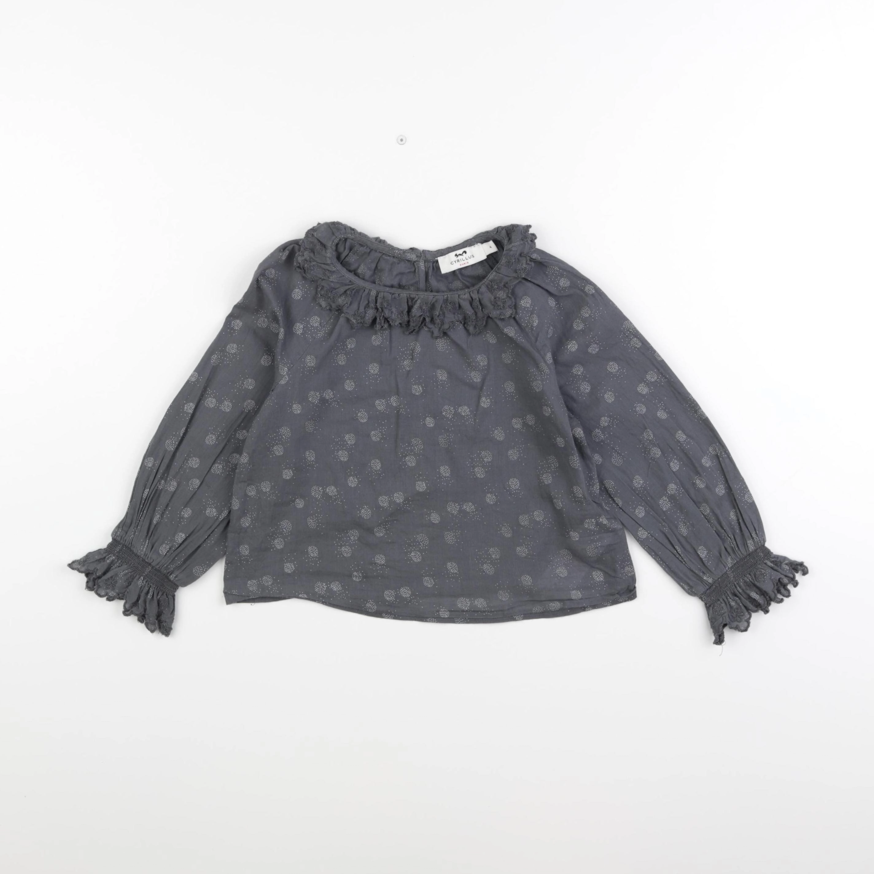 Cyrillus - blouse gris - 4 ans