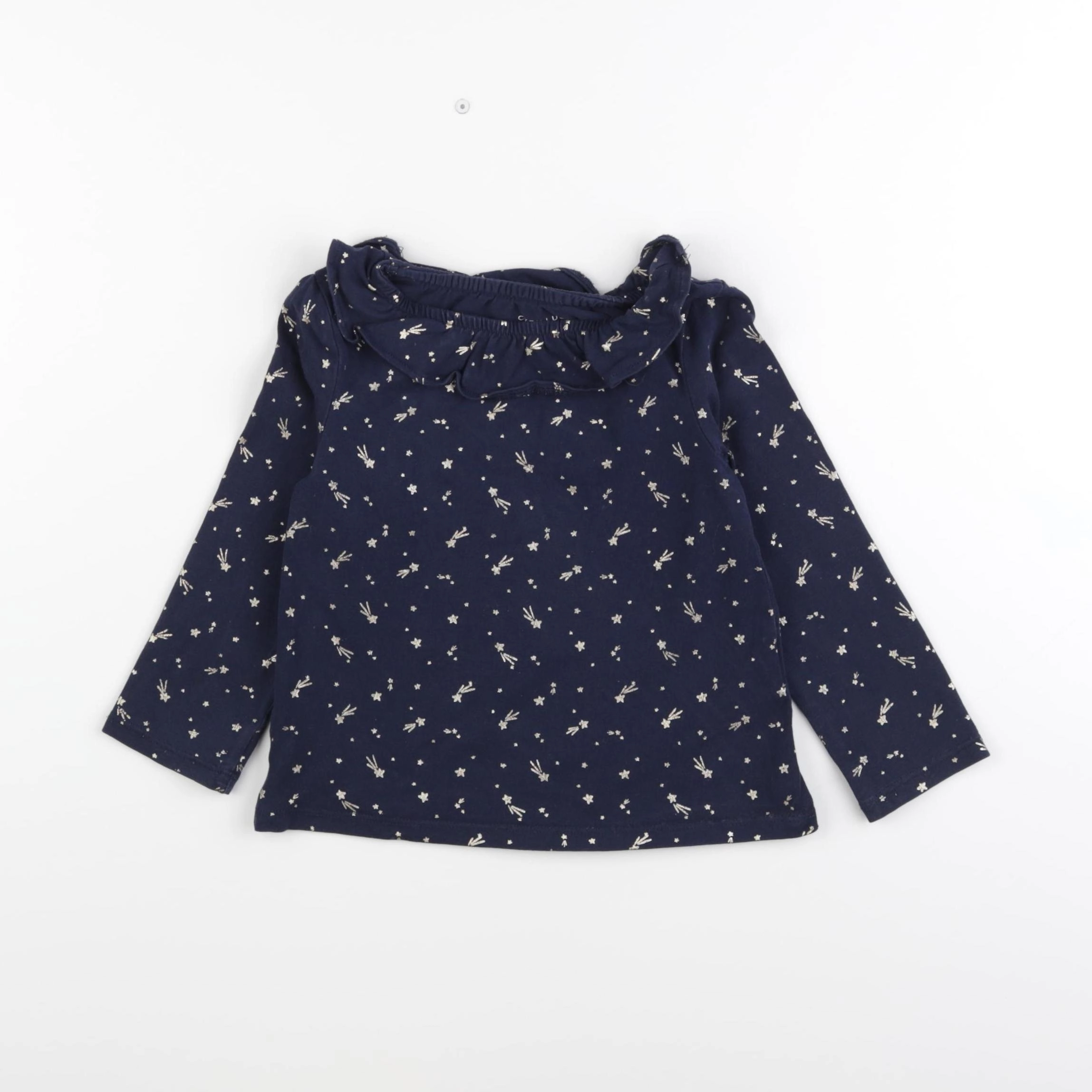 Cyrillus - tee-shirt bleu, or - 4 ans