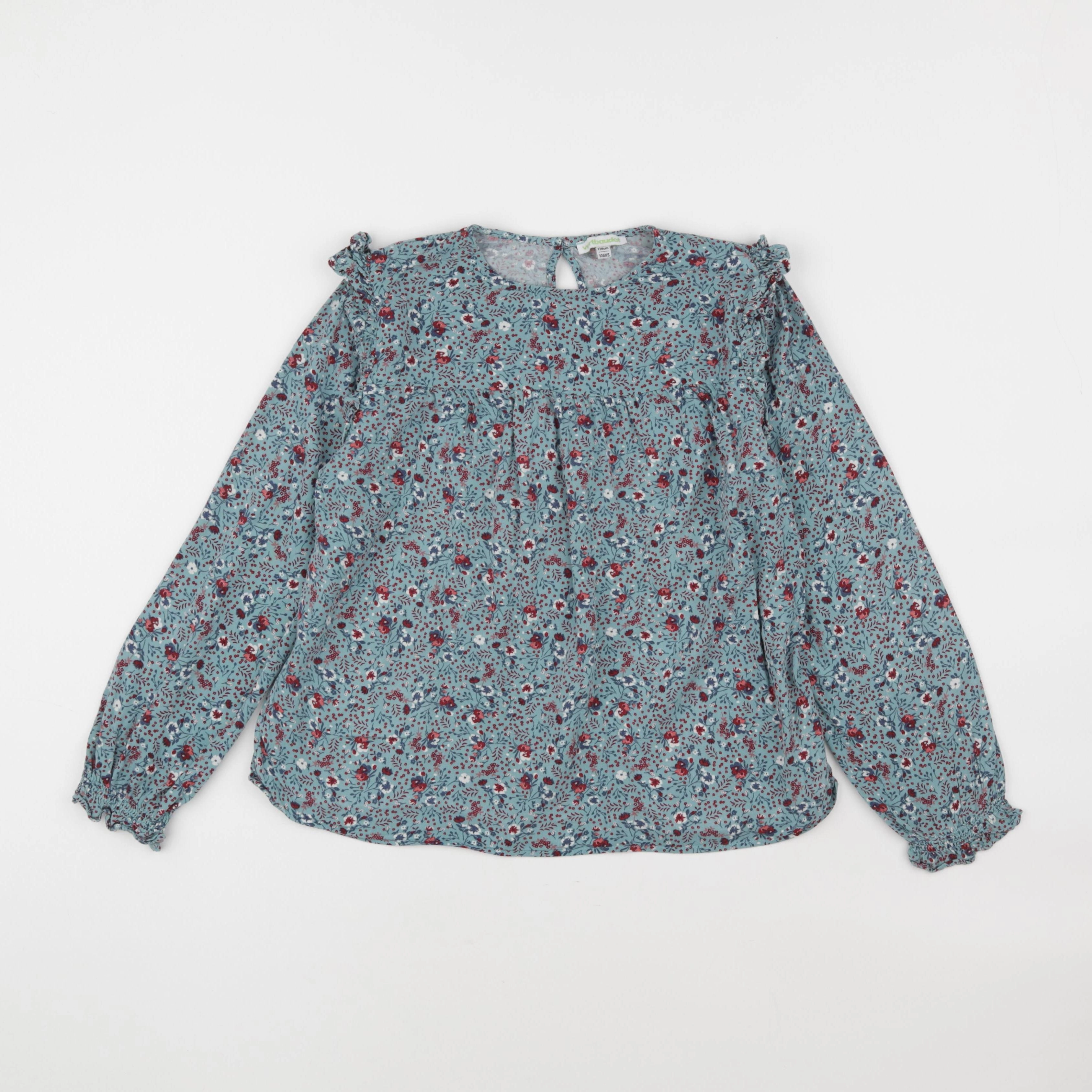 Vertbaudet - blouse vert - 10 ans