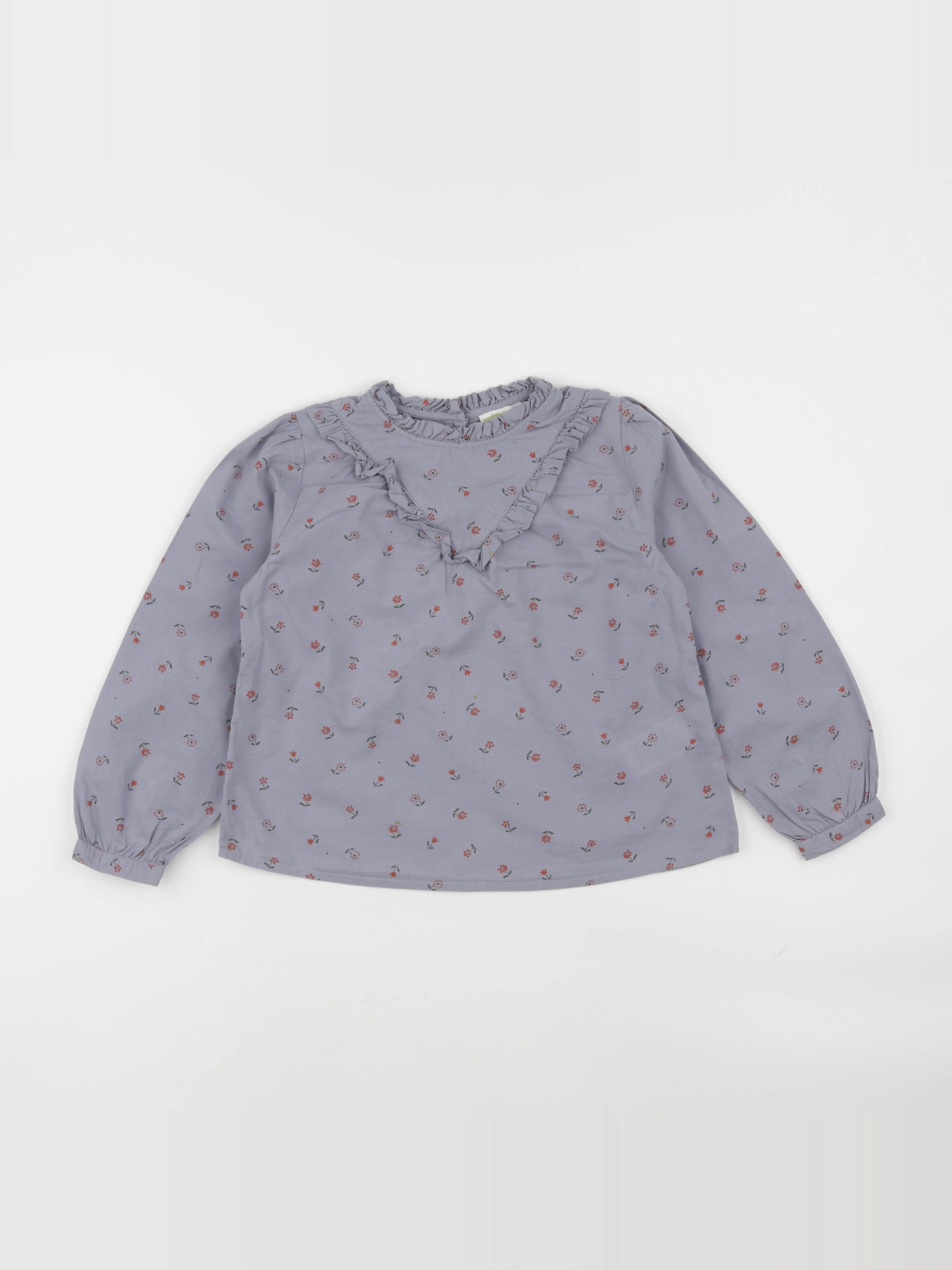 Vertbaudet - blouse bleu - 7 ans