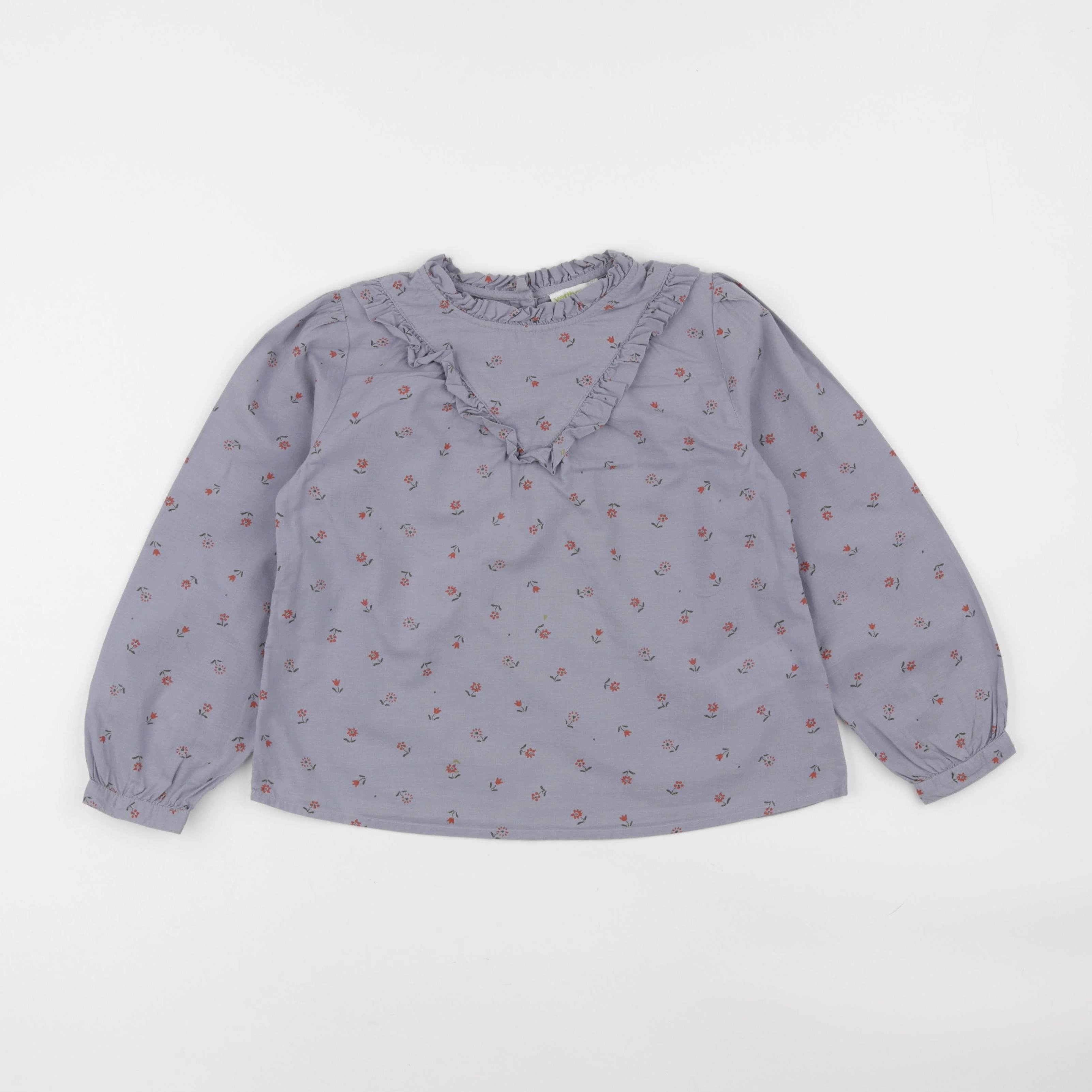 Vertbaudet - blouse bleu - 7 ans