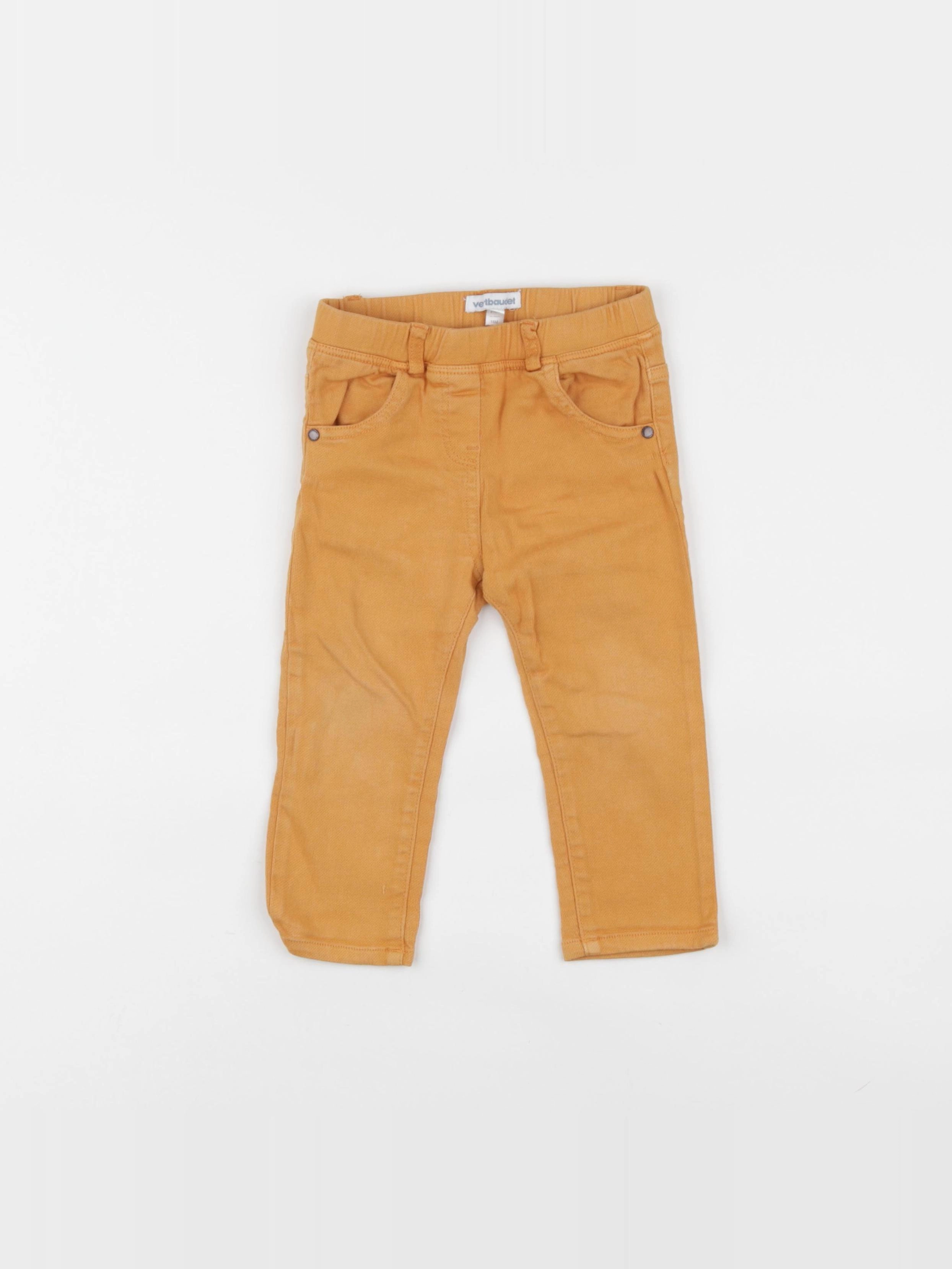 Vertbaudet - pantalon jaune - 18 mois
