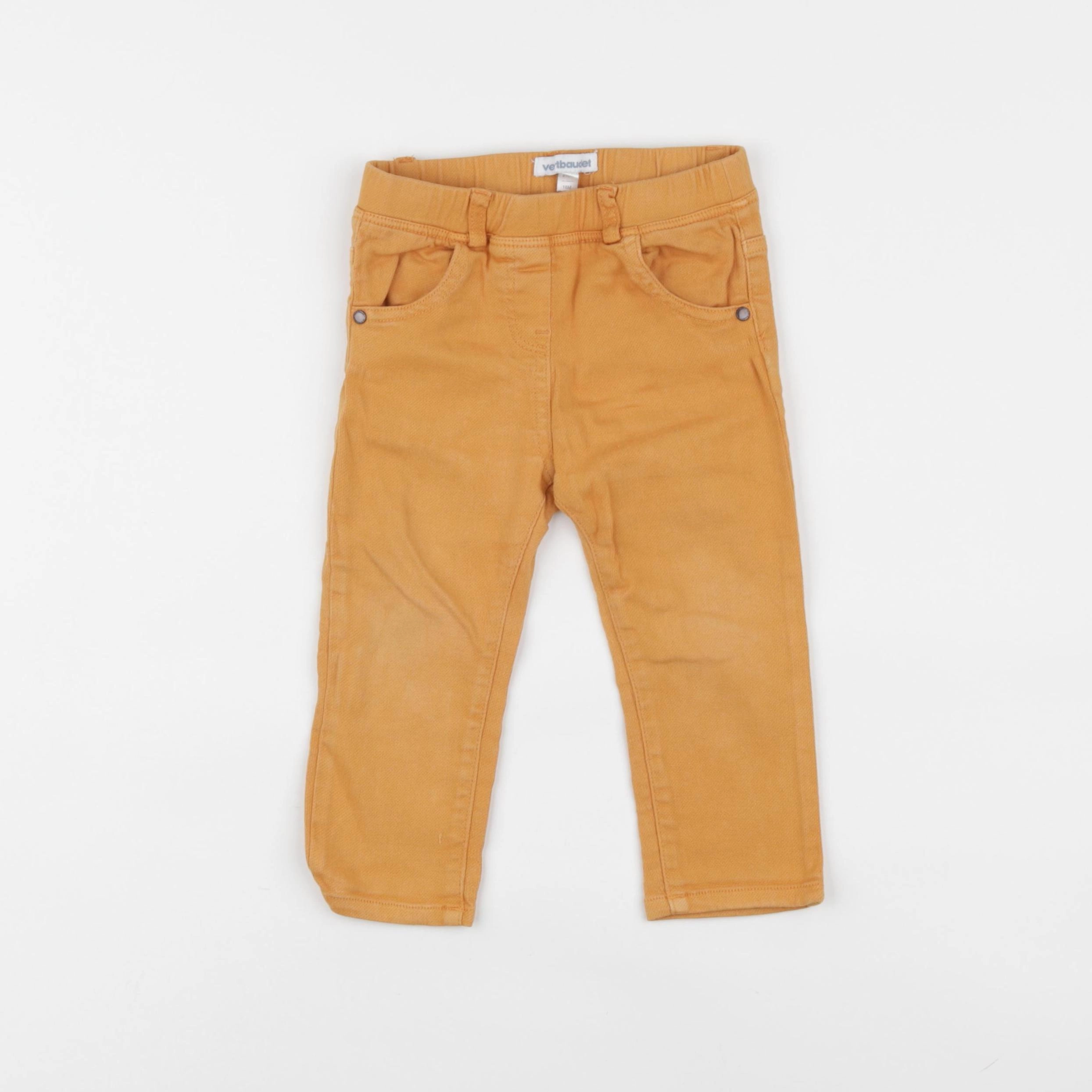 Vertbaudet - pantalon jaune - 18 mois
