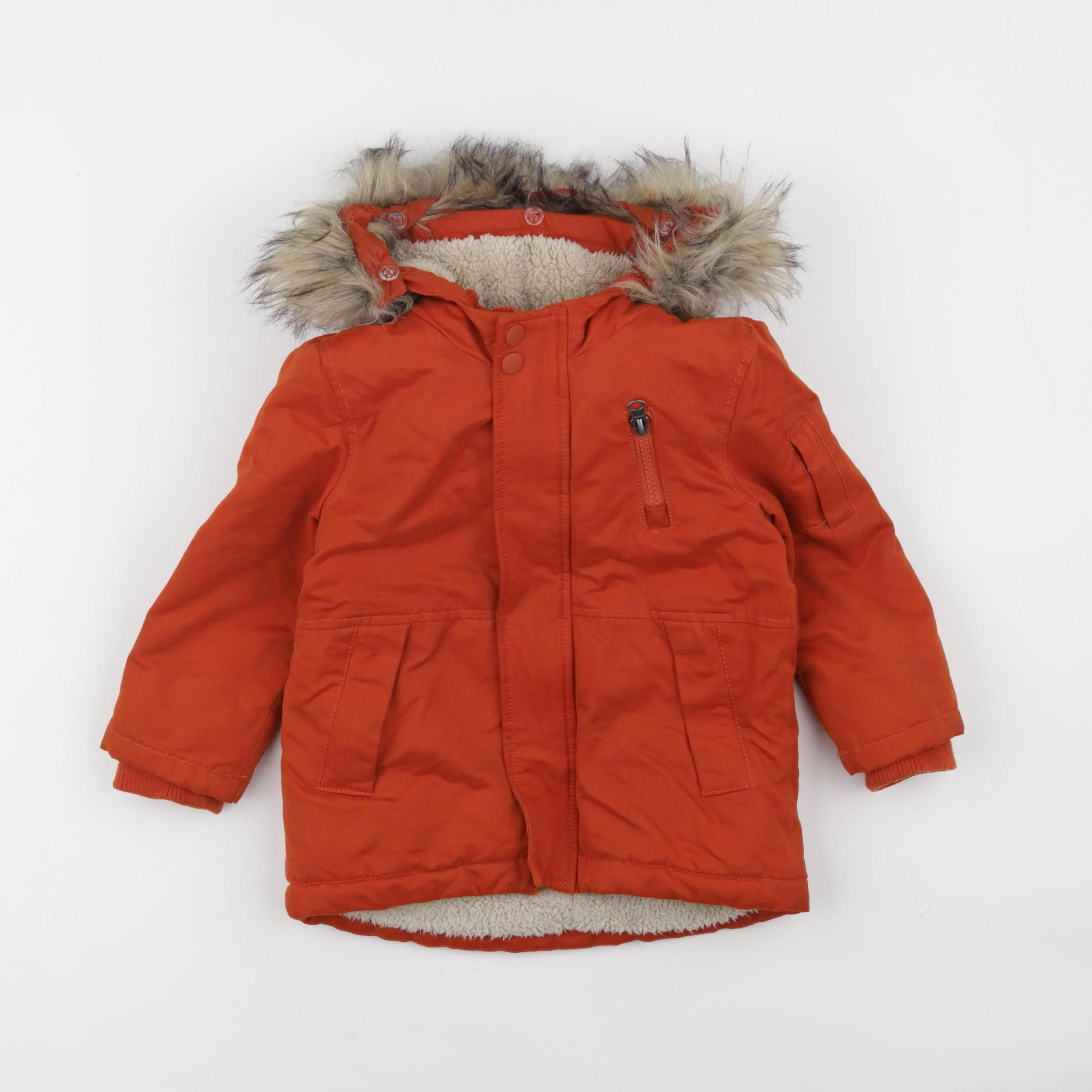 Vertbaudet - parka orange - 3 ans