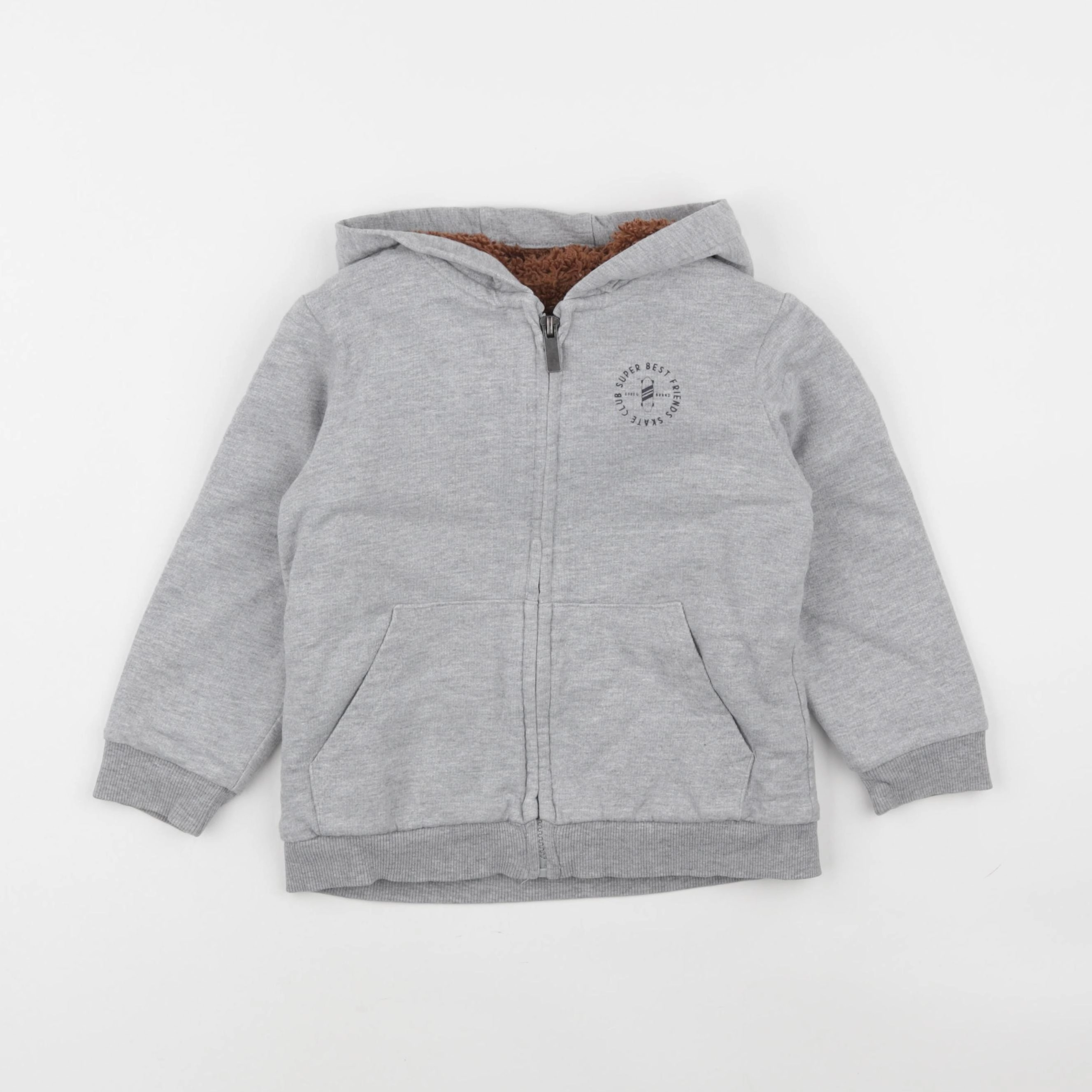 Vertbaudet - veste doublé gris - 4 ans
