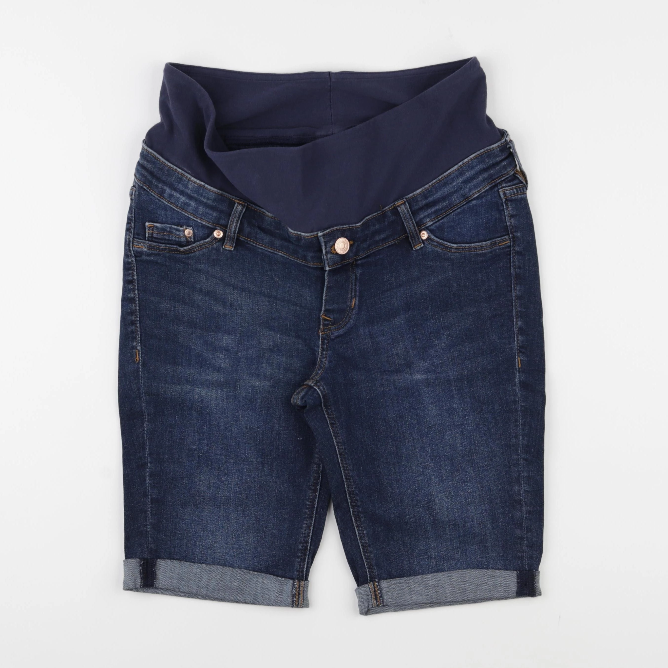 H&M - short grossesse bleu - s