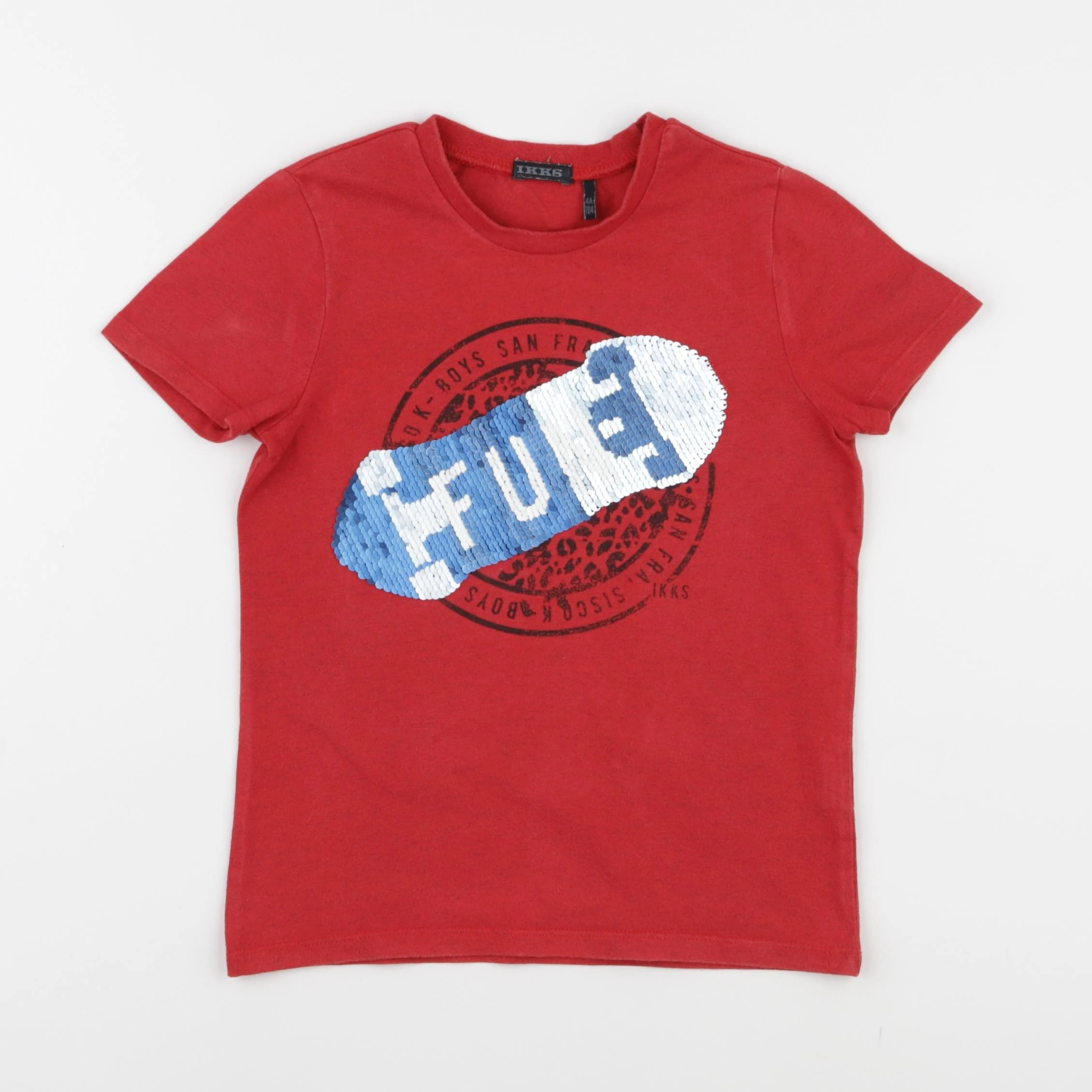 IKKS - tee-shirt rouge - 4 ans