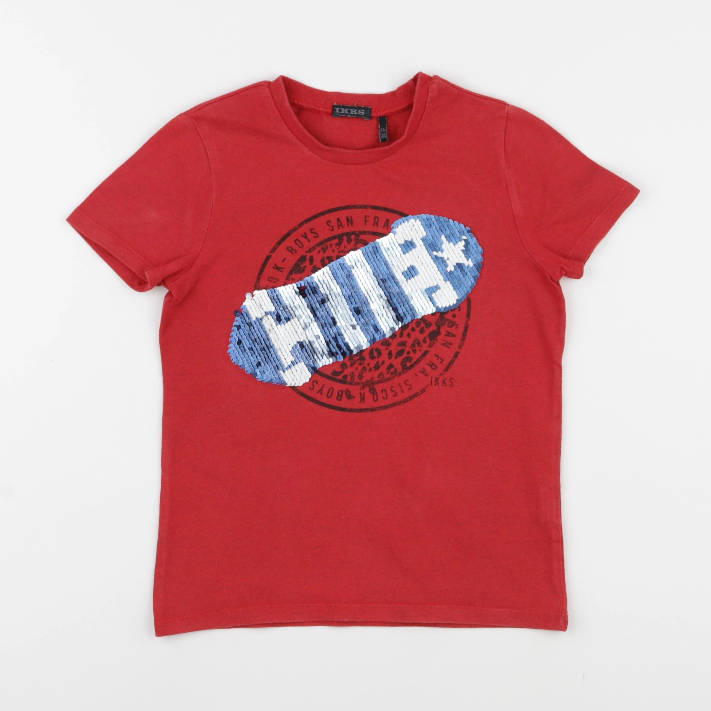 IKKS - tee-shirt rouge - 4 ans