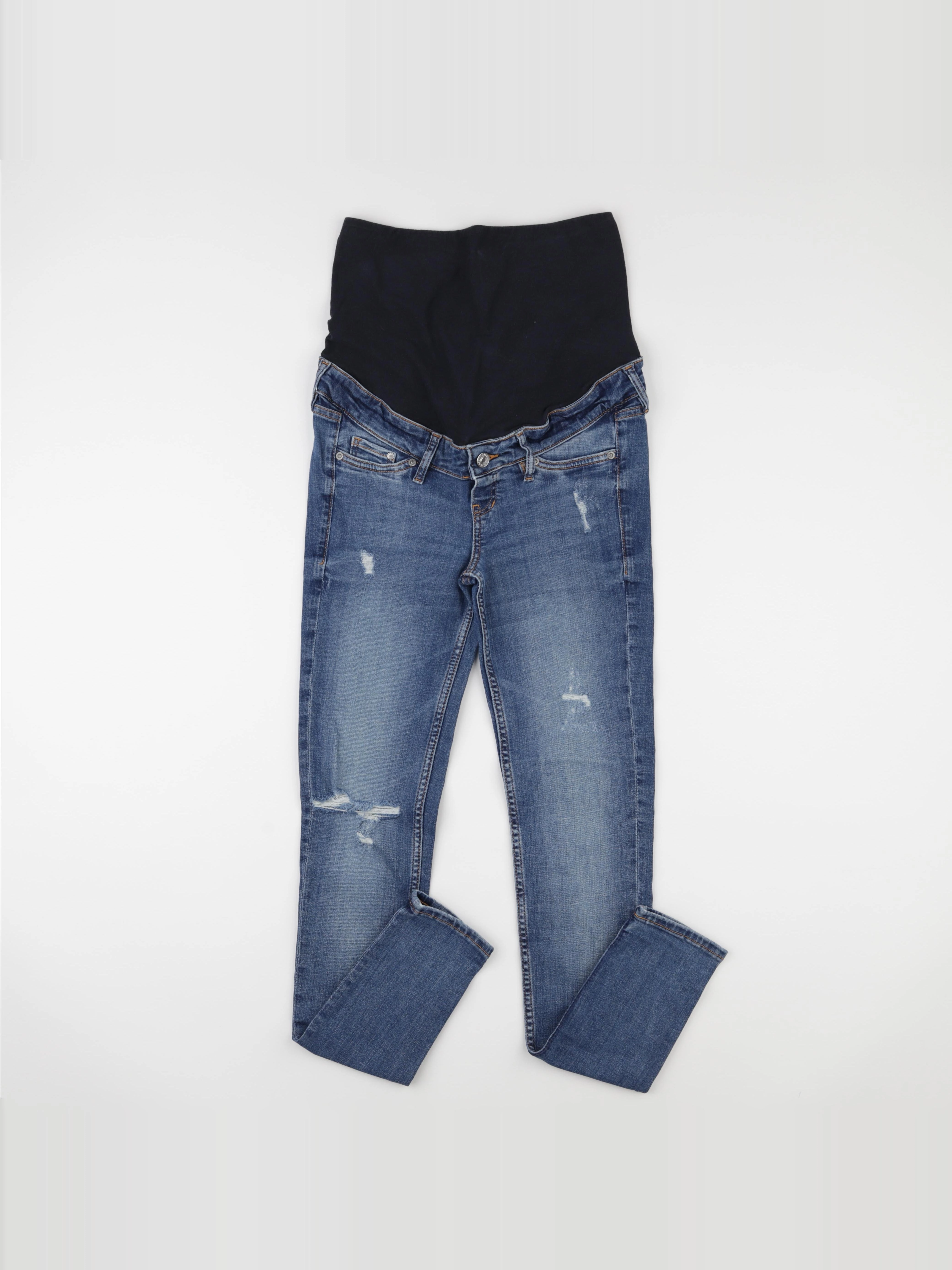 H&M - jean grossesse bleu - s