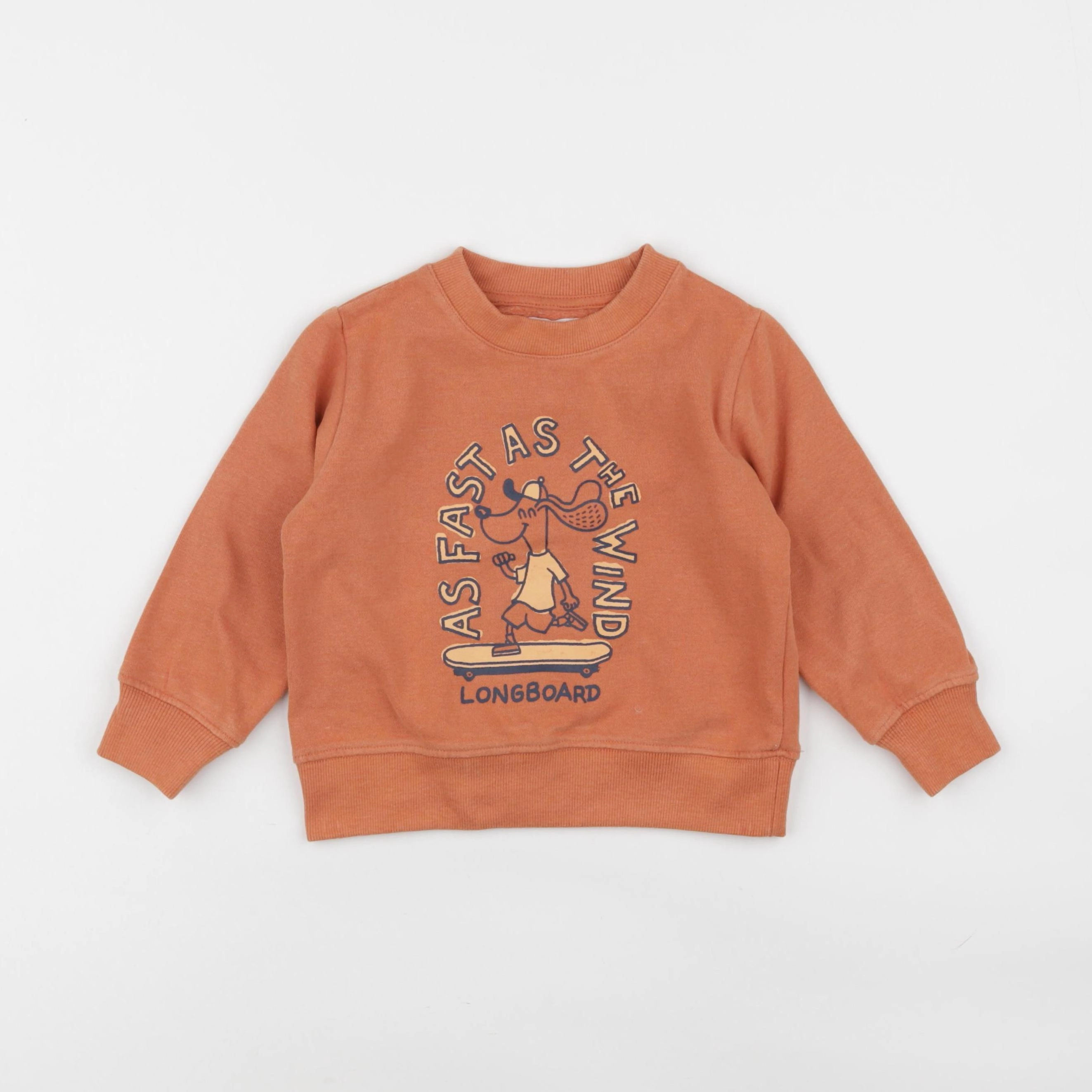 Vertbaudet - sweat orange - 3 ans