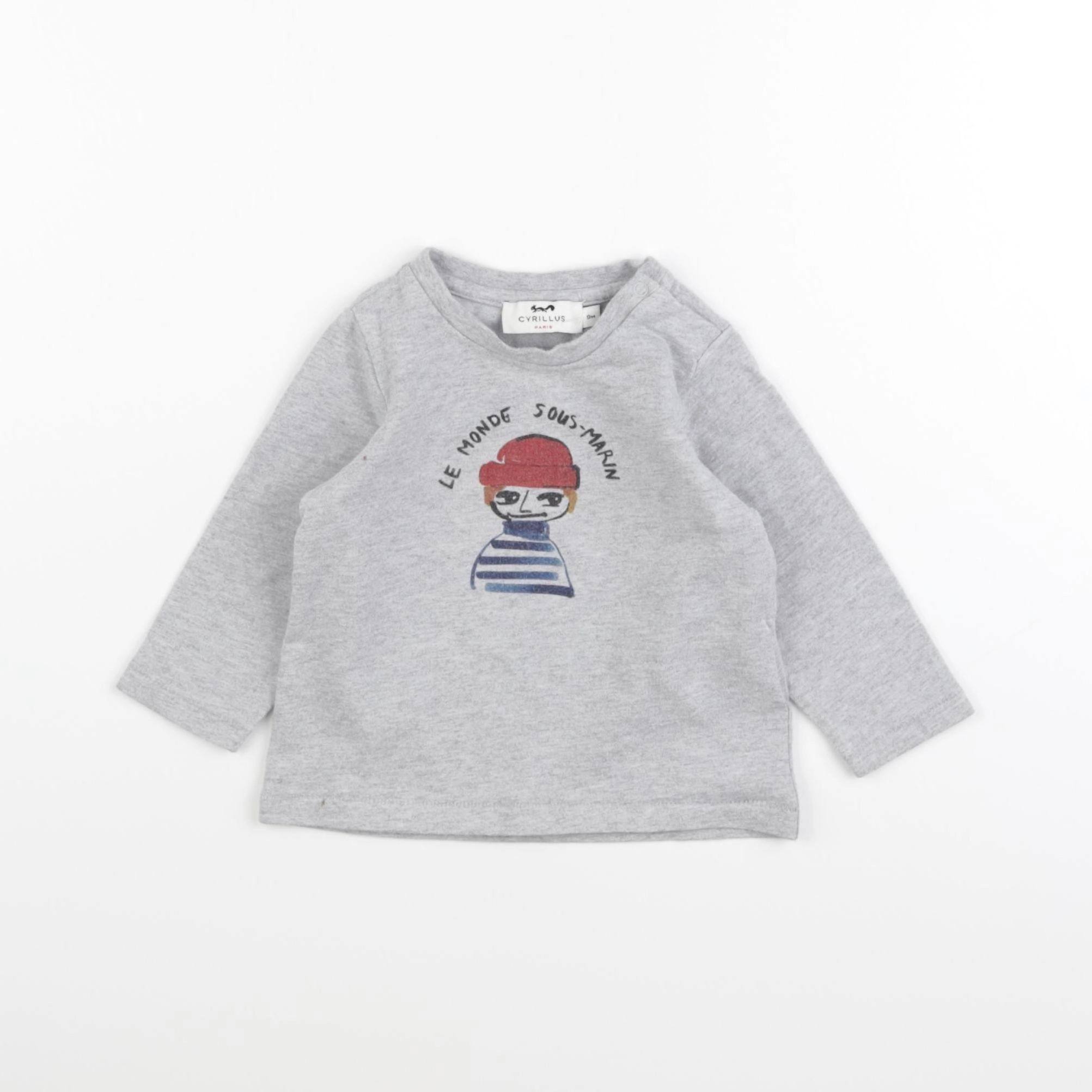 Cyrillus - tee-shirt gris - 9 mois
