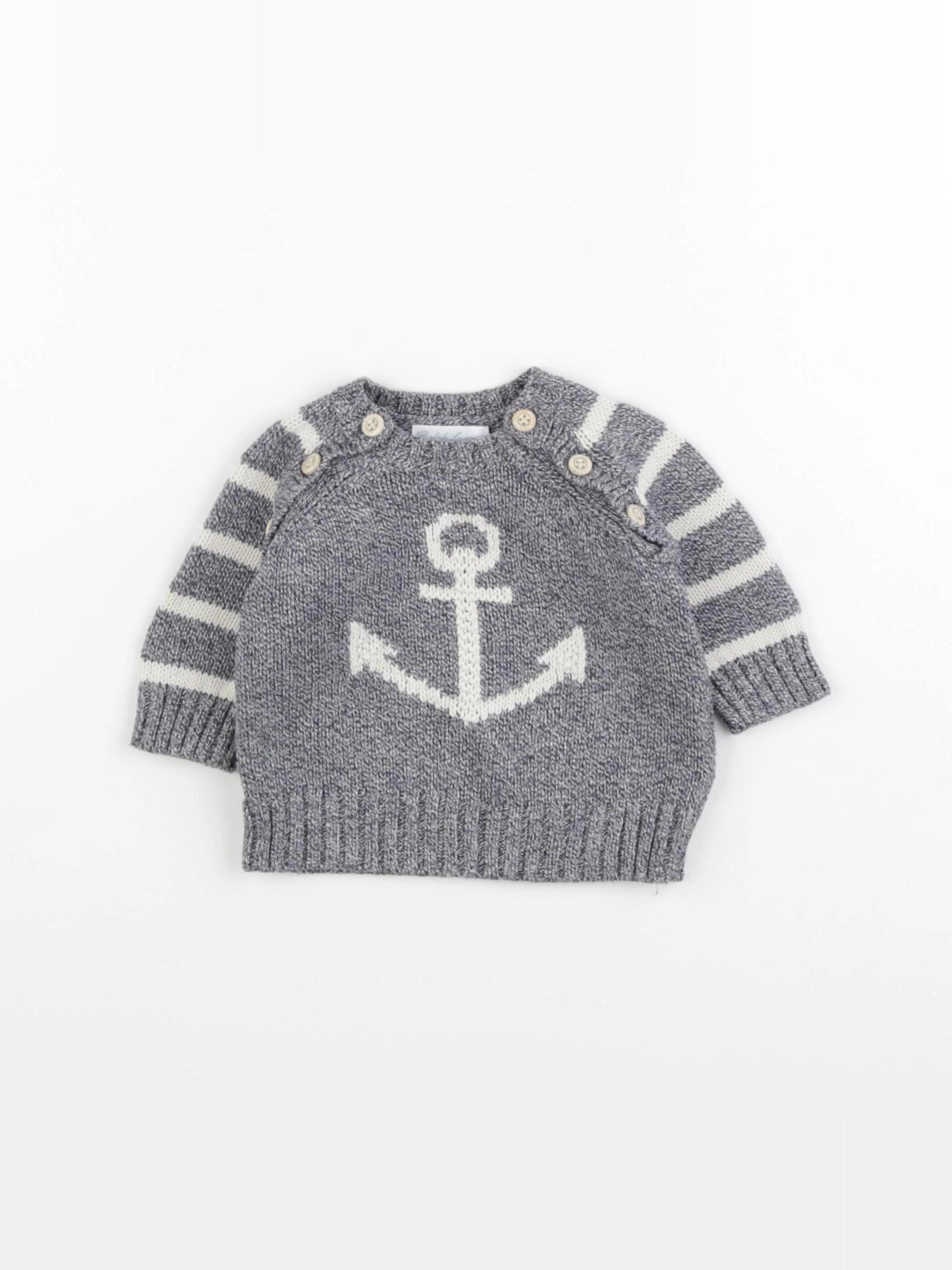 Ralph Lauren - pull bleu - 3 mois