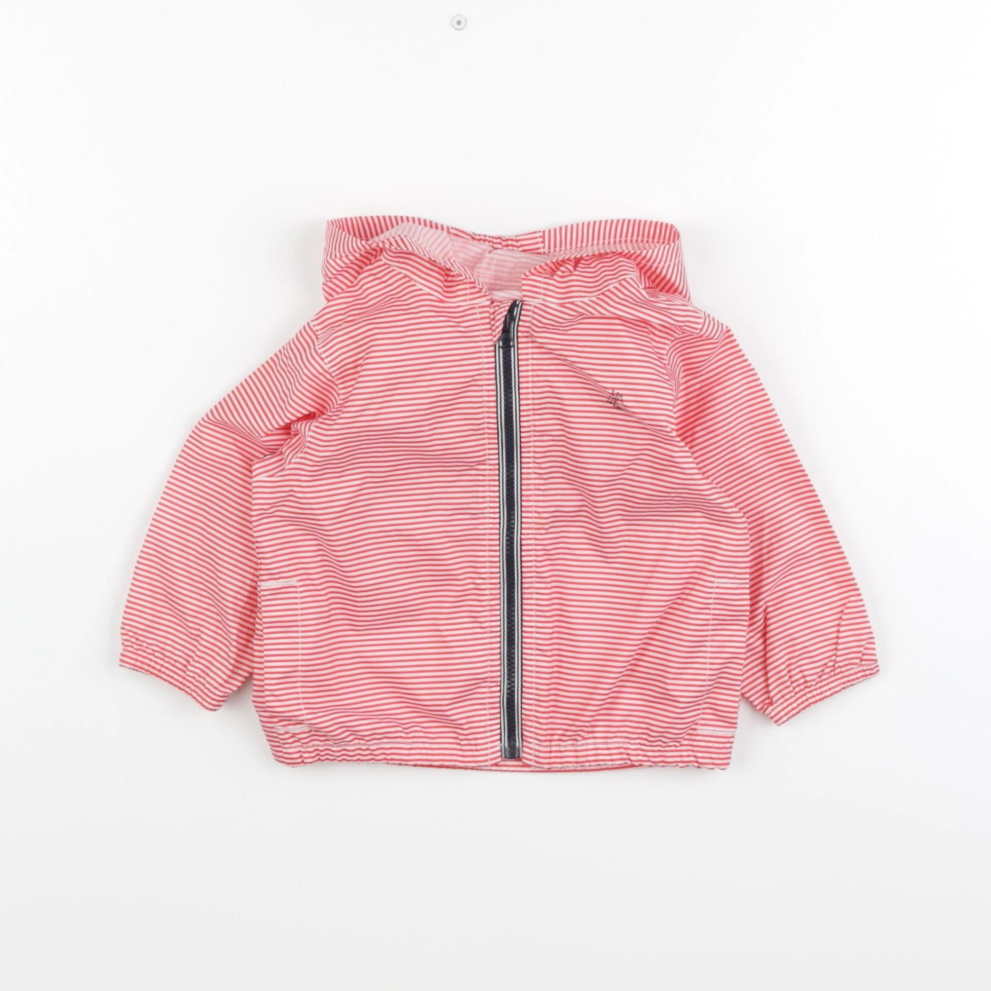 Petit Bateau - coupe-vent rouge - 6 mois