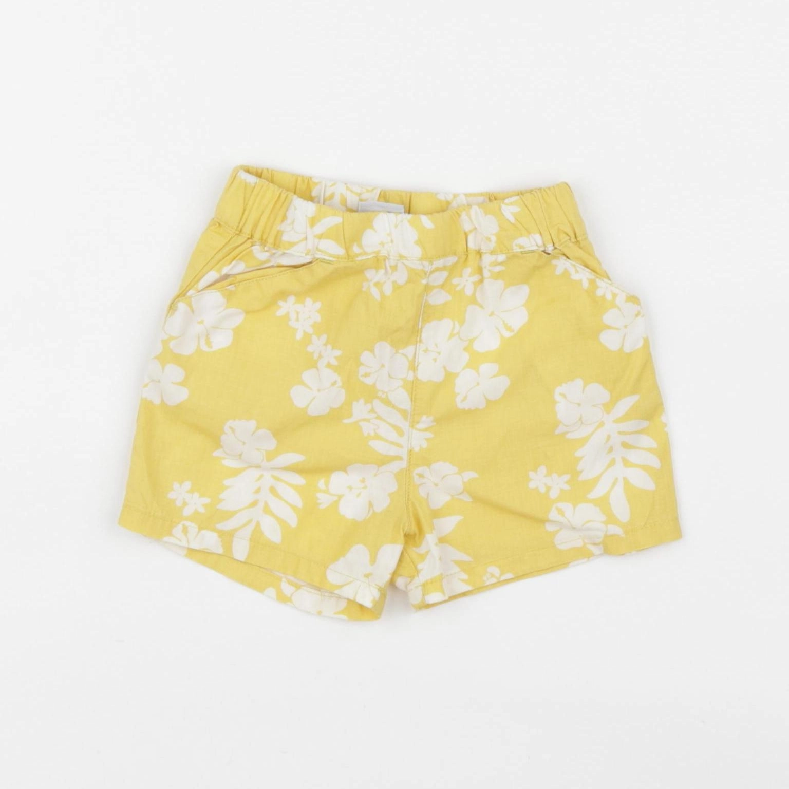 Petit Bateau - short jaune - 12 mois
