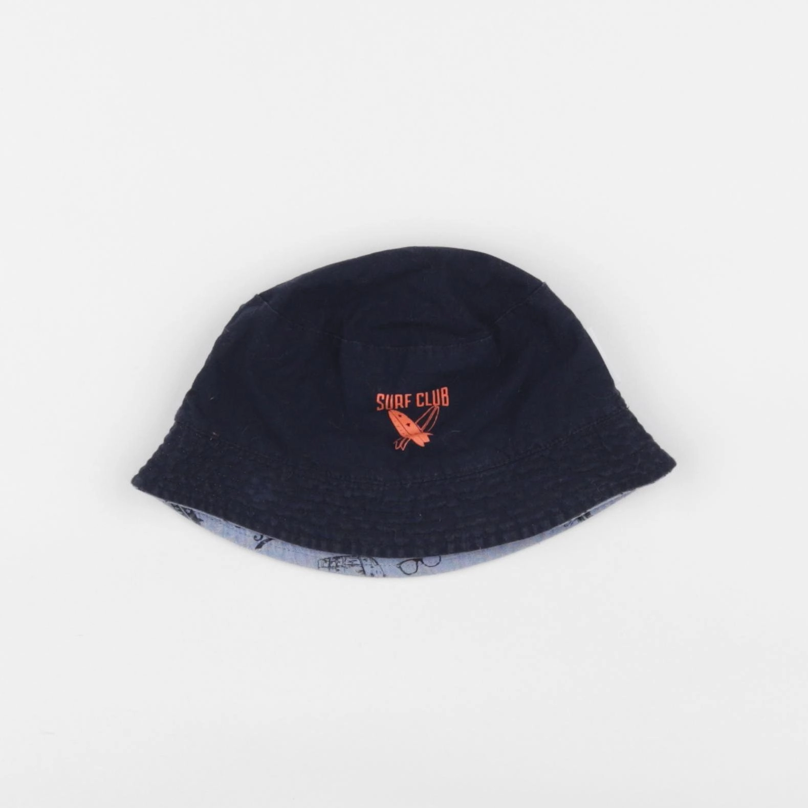 Vertbaudet - chapeau réversible bleu - 4/6 ans