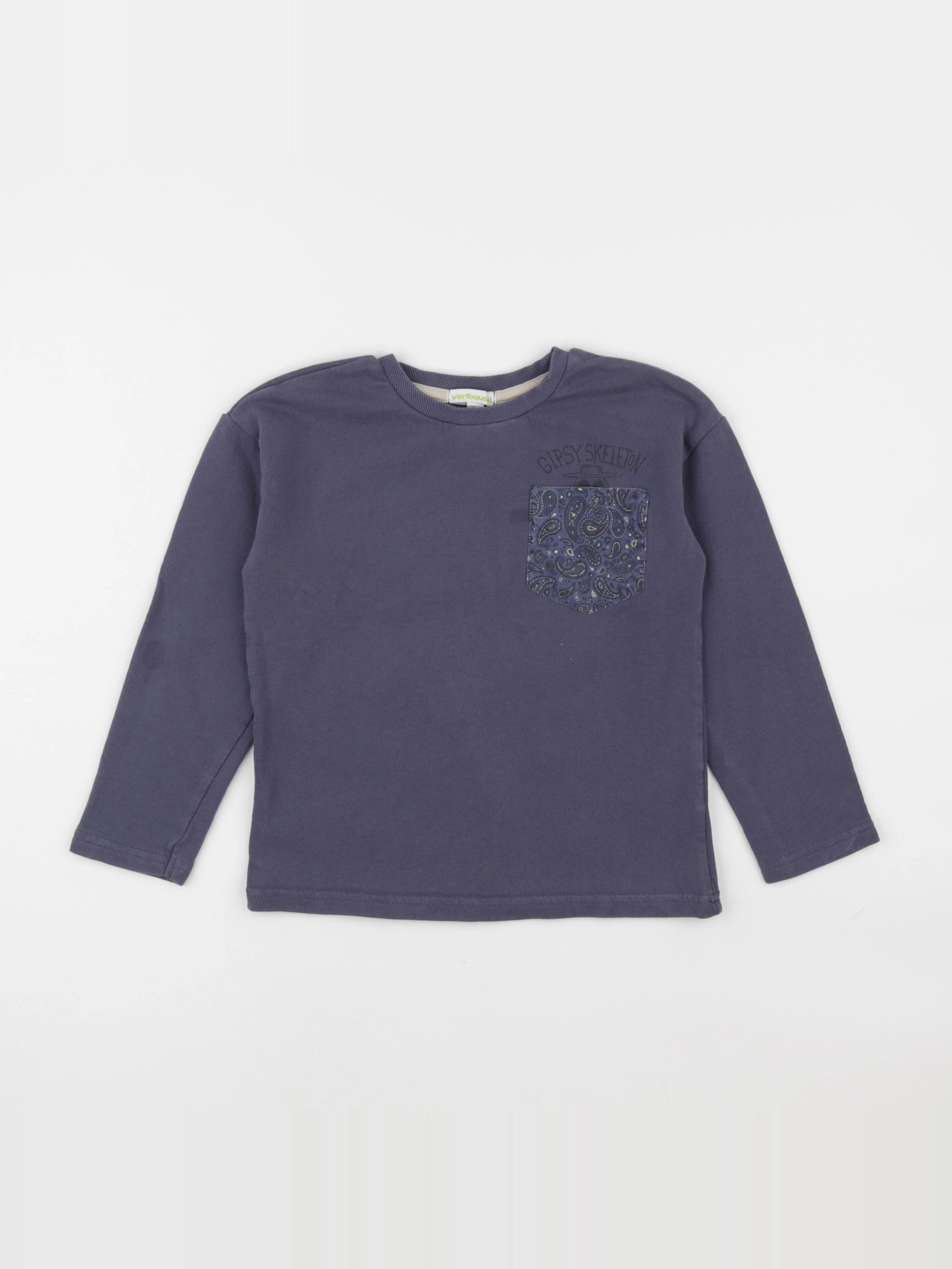 Vertbaudet - sweat bleu - 8 ans