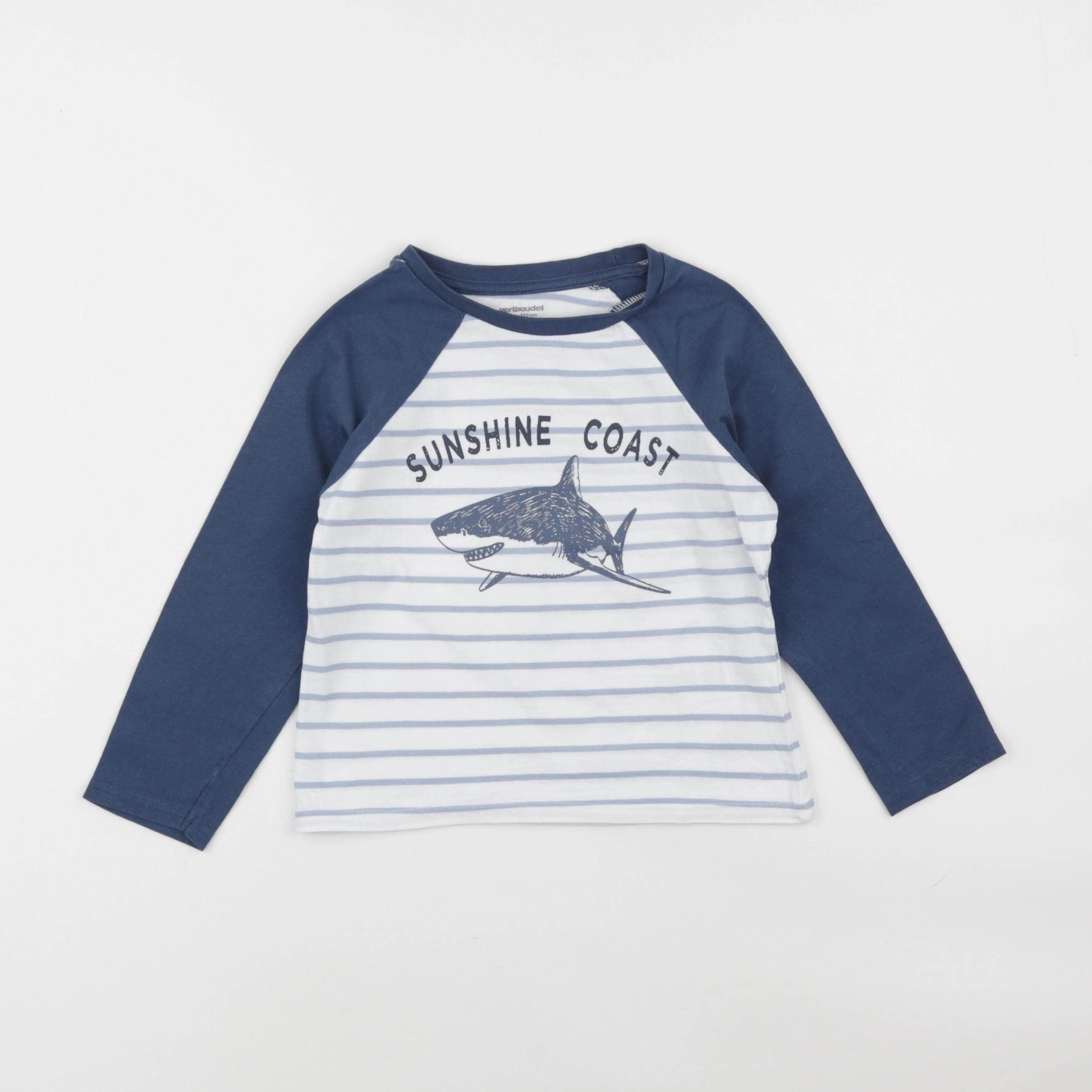 Vertbaudet - tee-shirt bleu - 5 ans