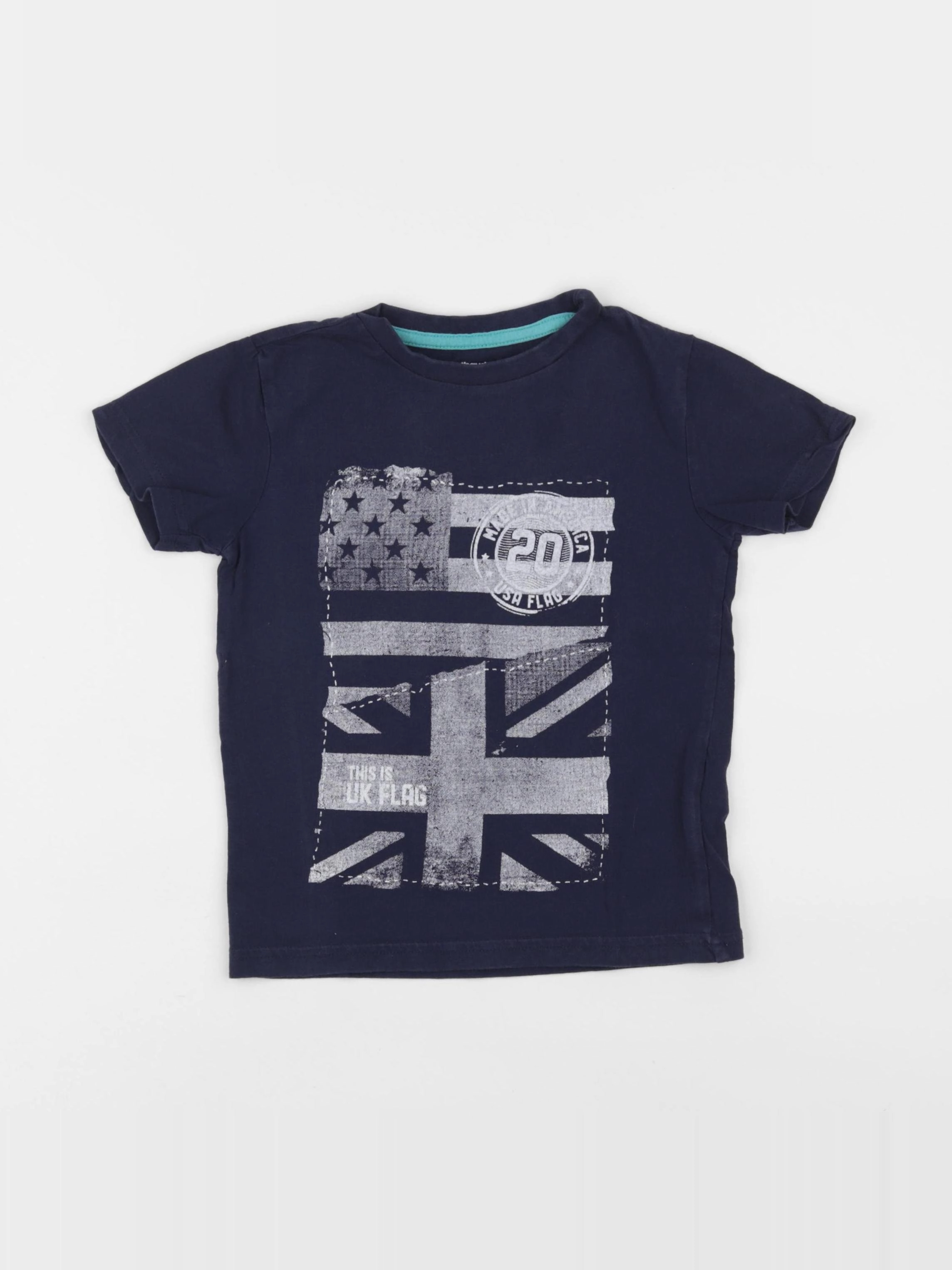 Vertbaudet - tee-shirt bleu - 5 ans