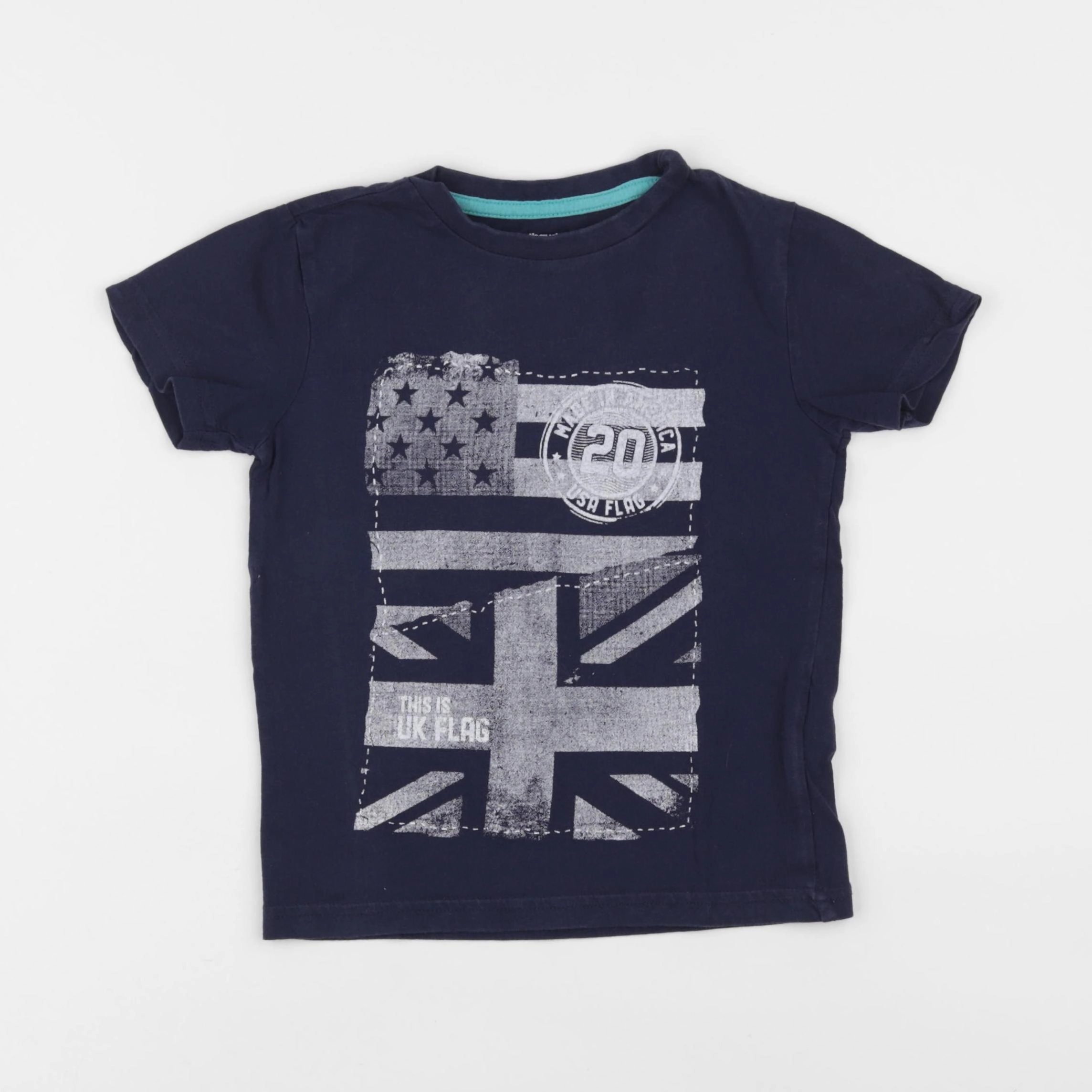 Vertbaudet - tee-shirt bleu - 5 ans