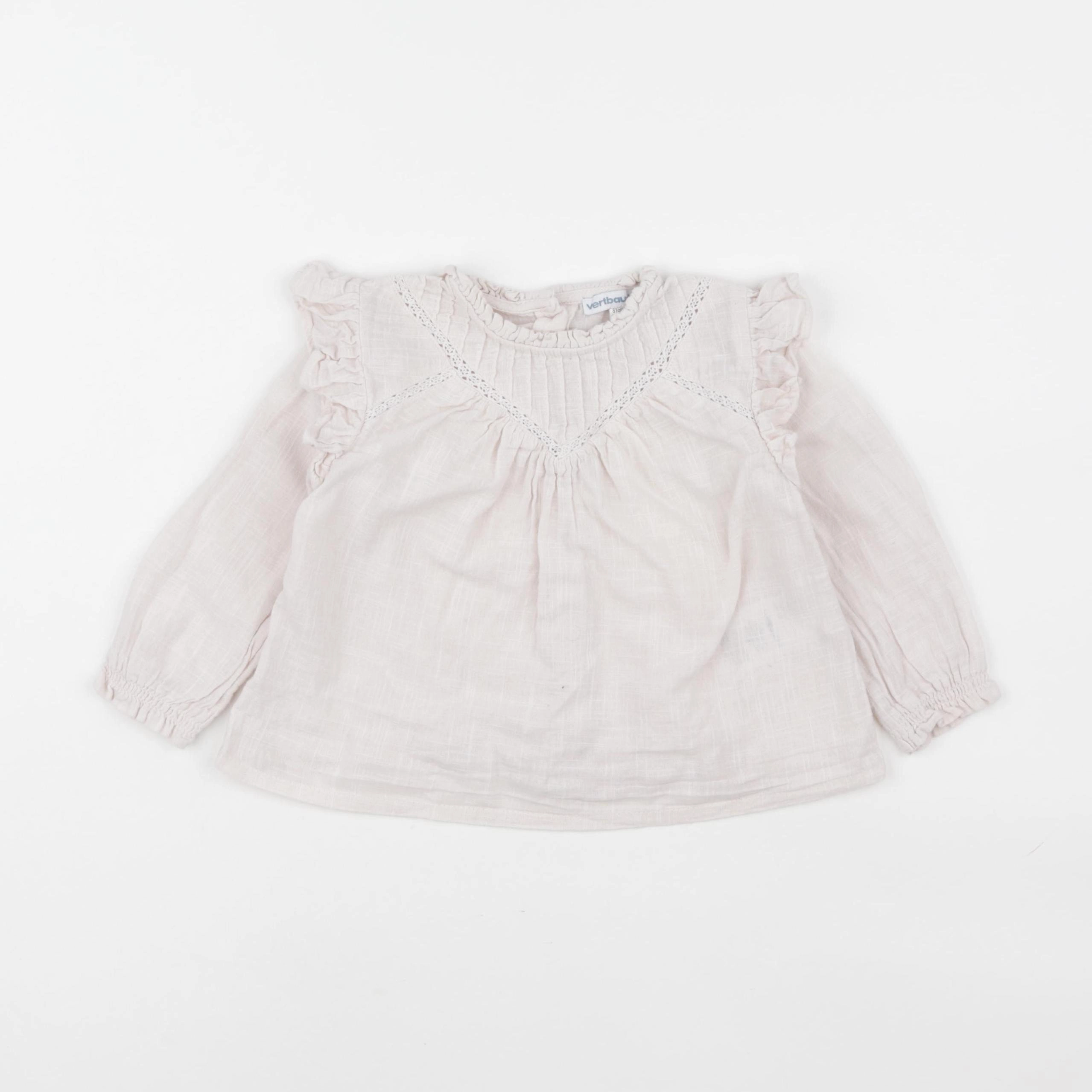 Vertbaudet - blouse beige - 18 mois