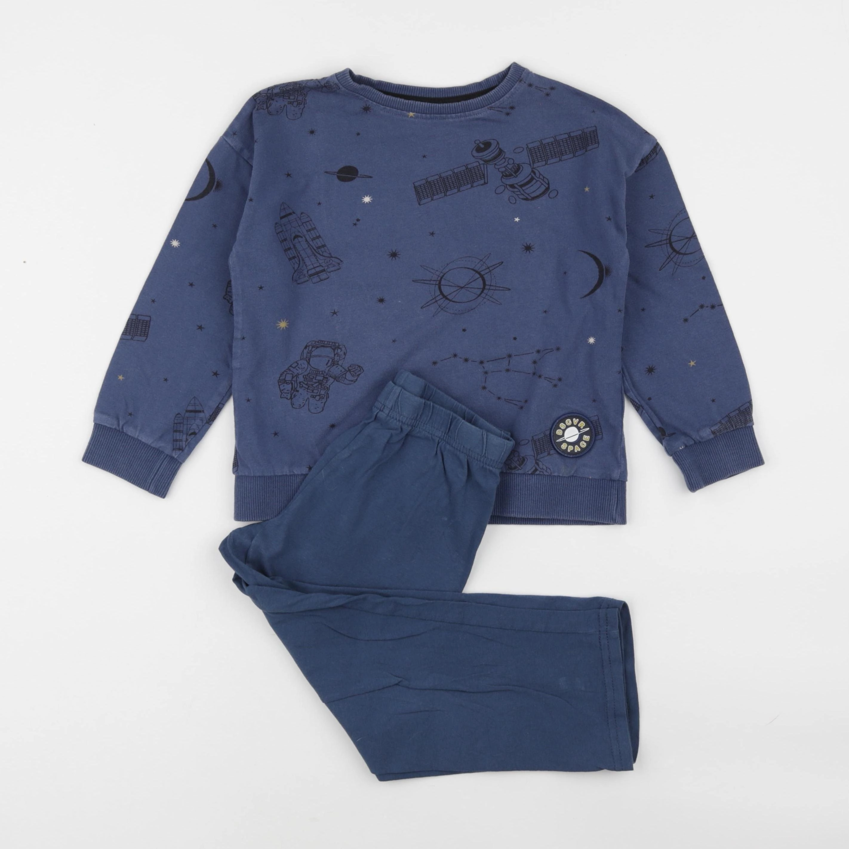 Vertbaudet - pyjama coton bleu - 5 ans