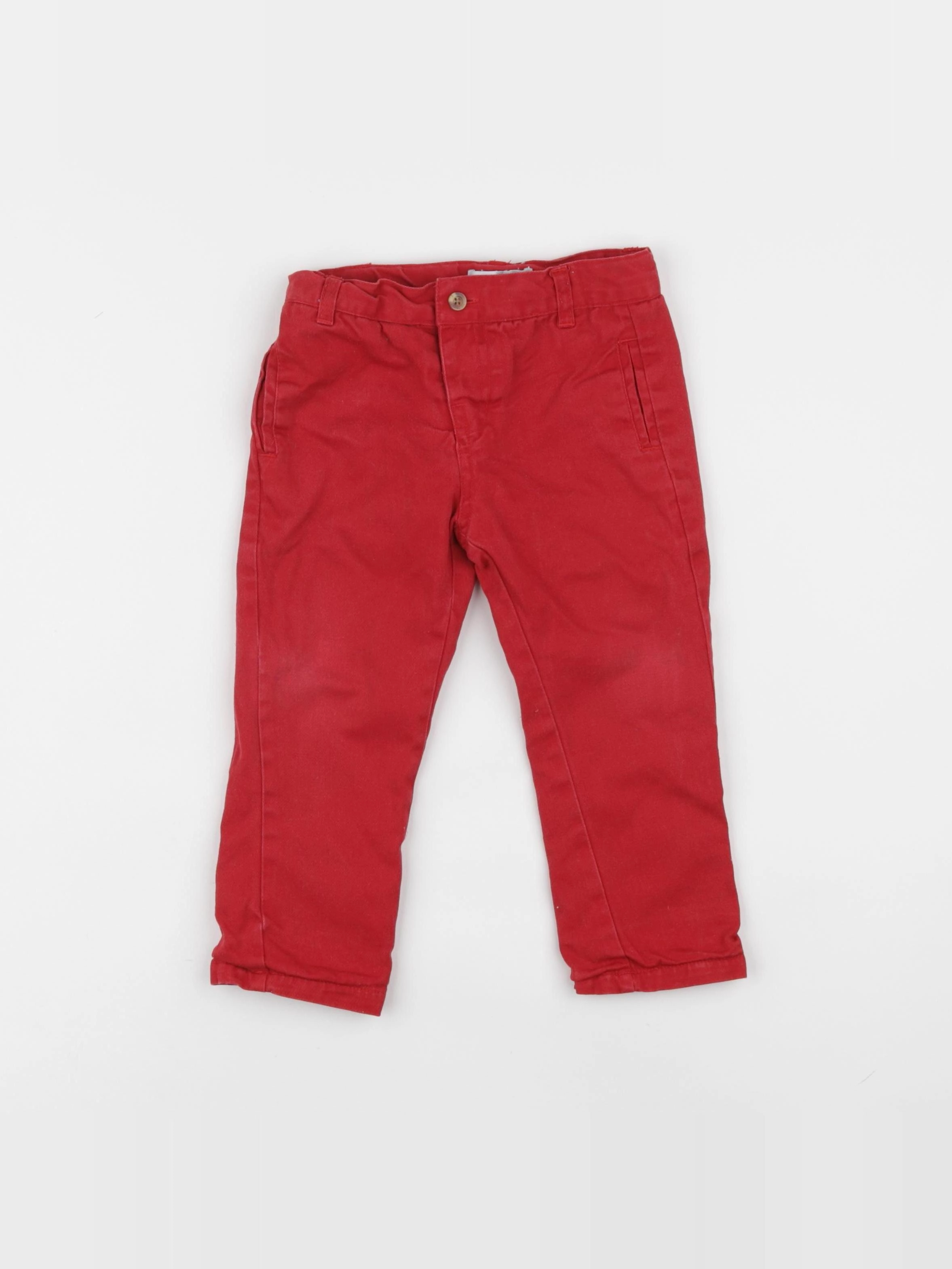 Vertbaudet - pantalon rouge - 18 mois