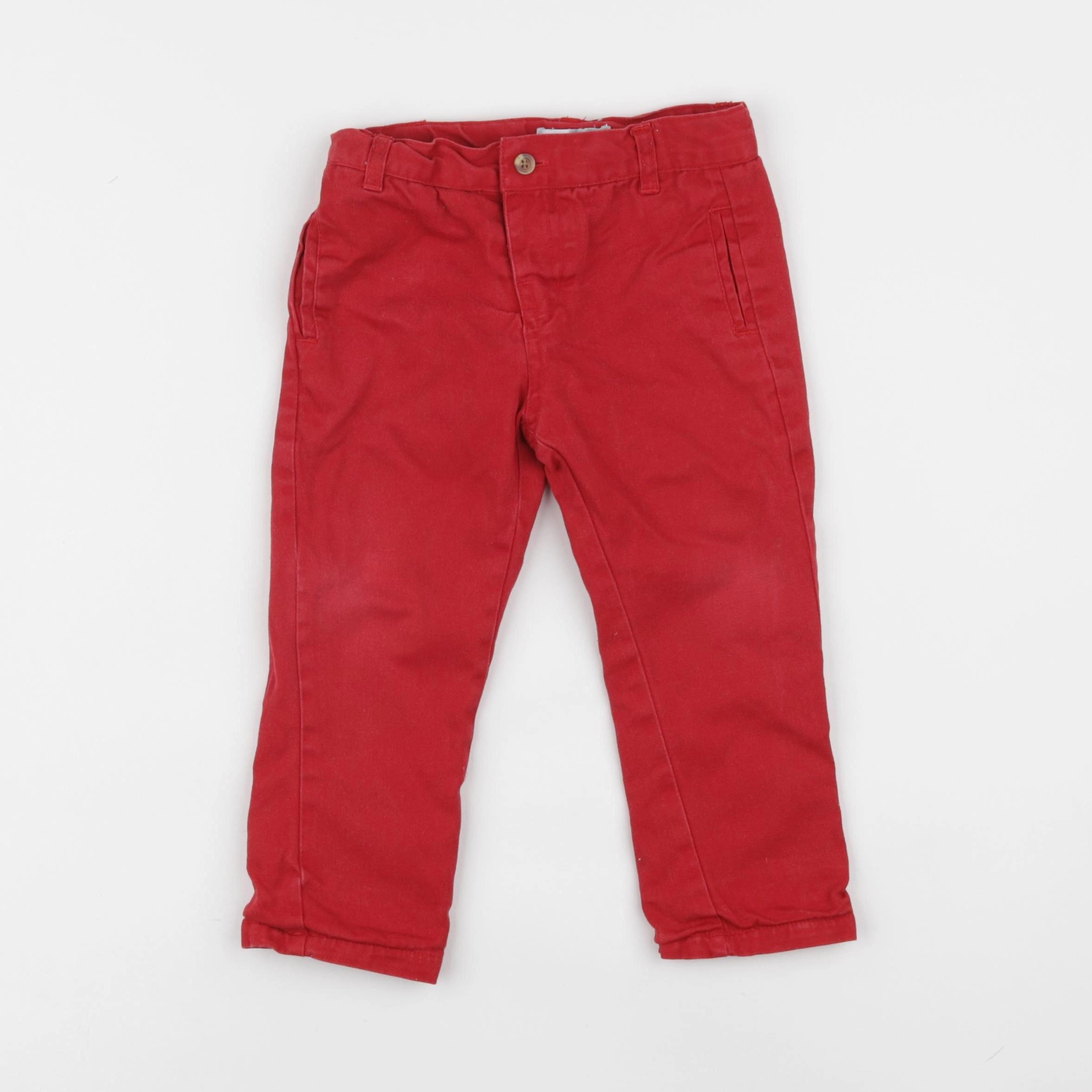 Vertbaudet - pantalon rouge - 18 mois