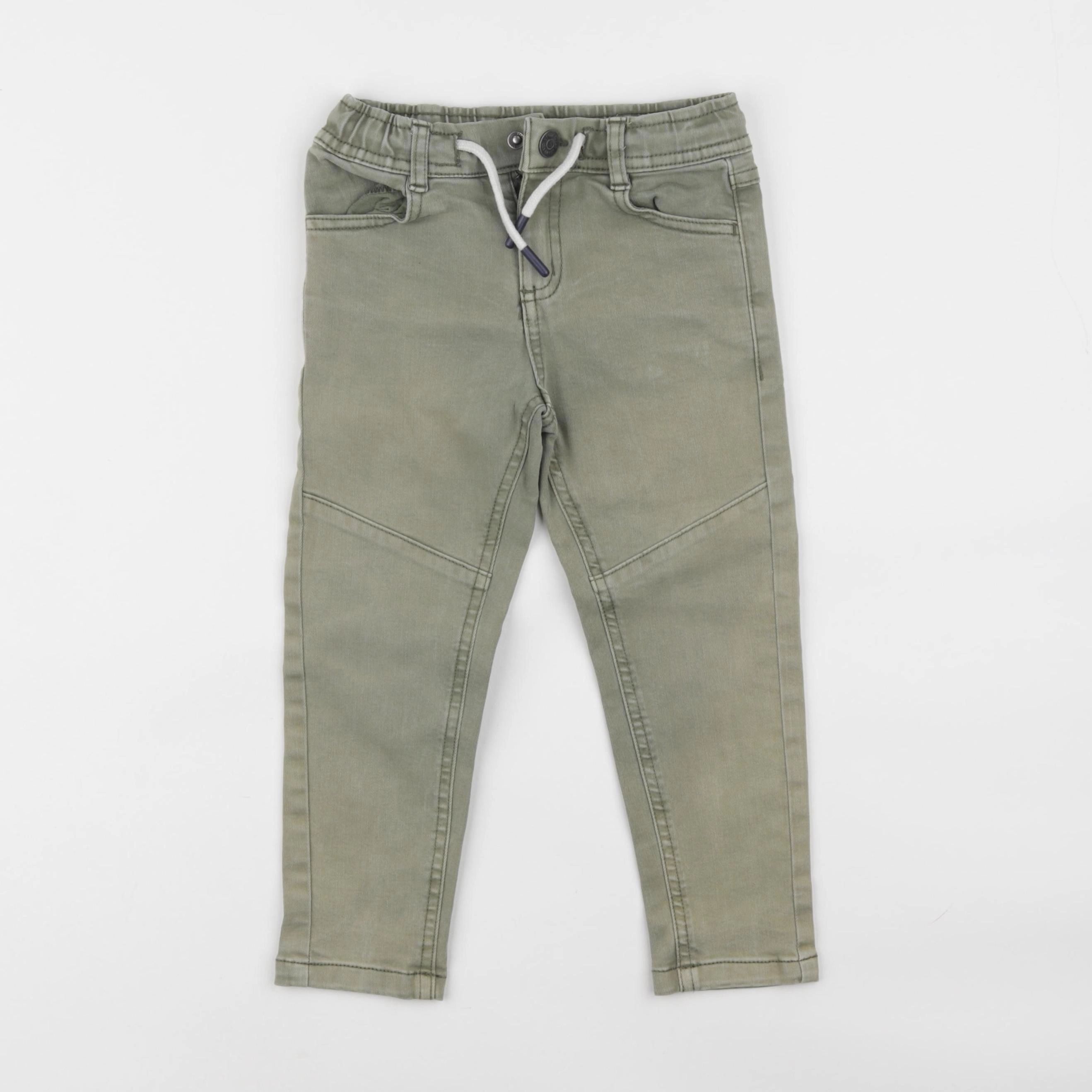 Vertbaudet - pantalon vert - 3 ans