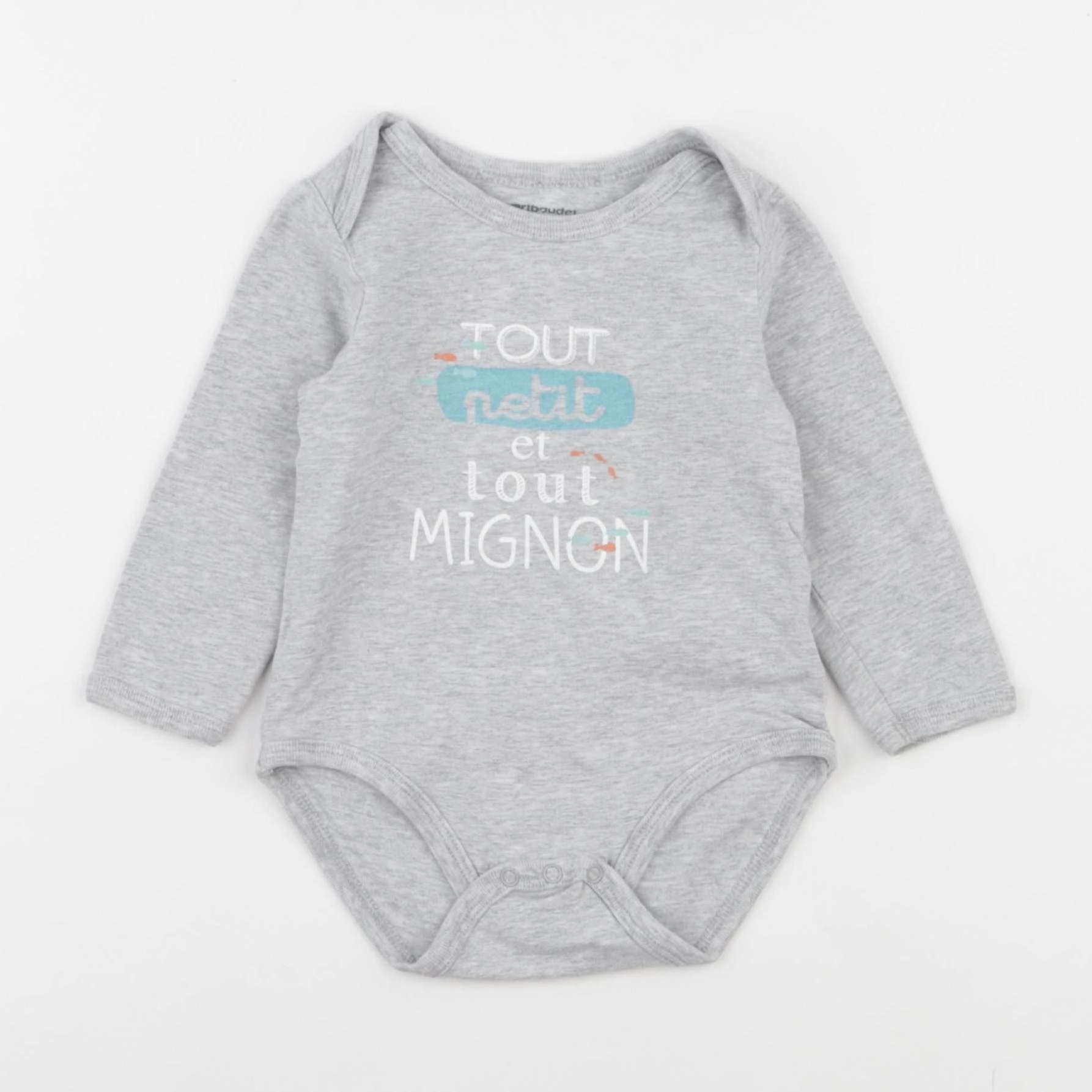 Vertbaudet - body gris - 12 mois