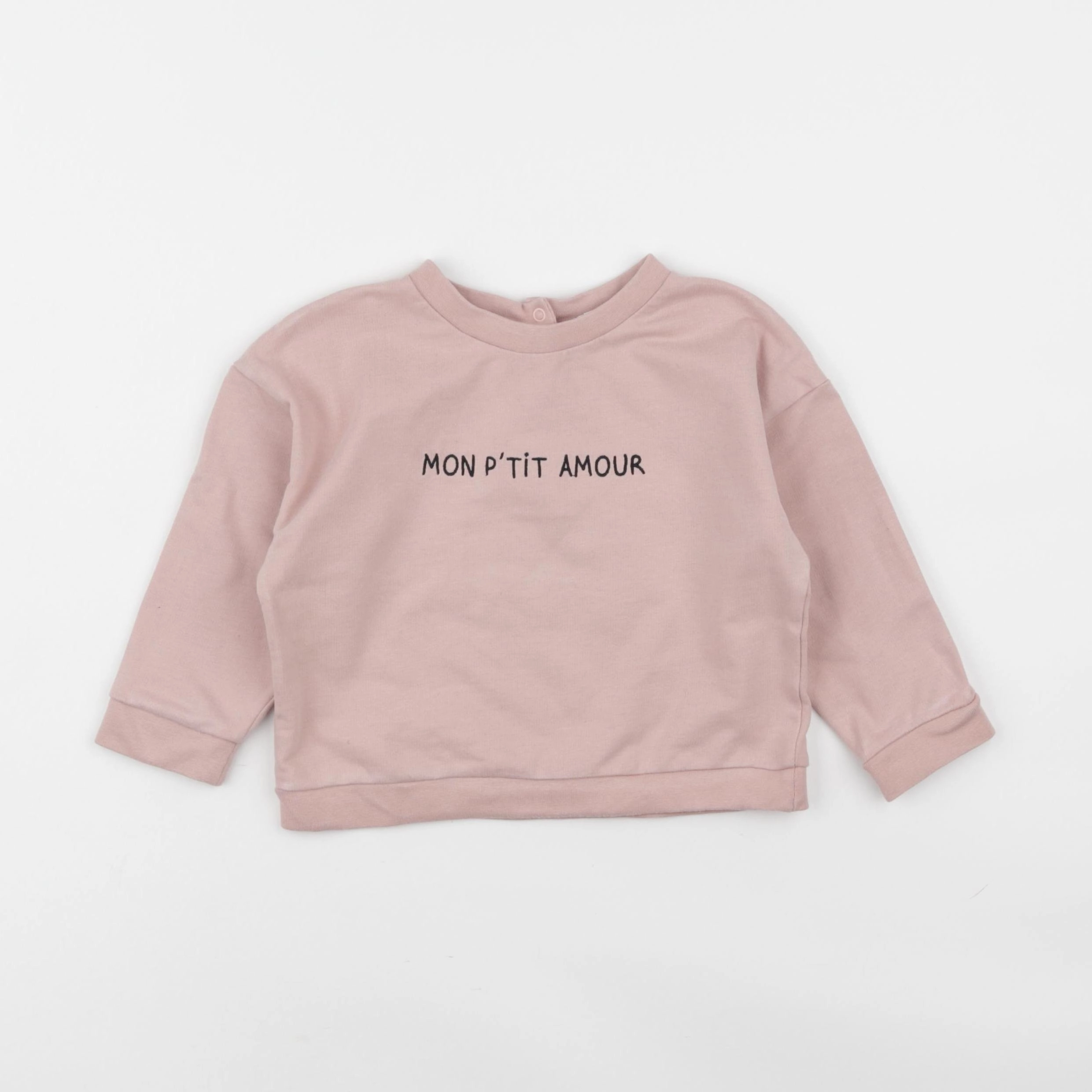 Vertbaudet - sweat rose - 24 mois