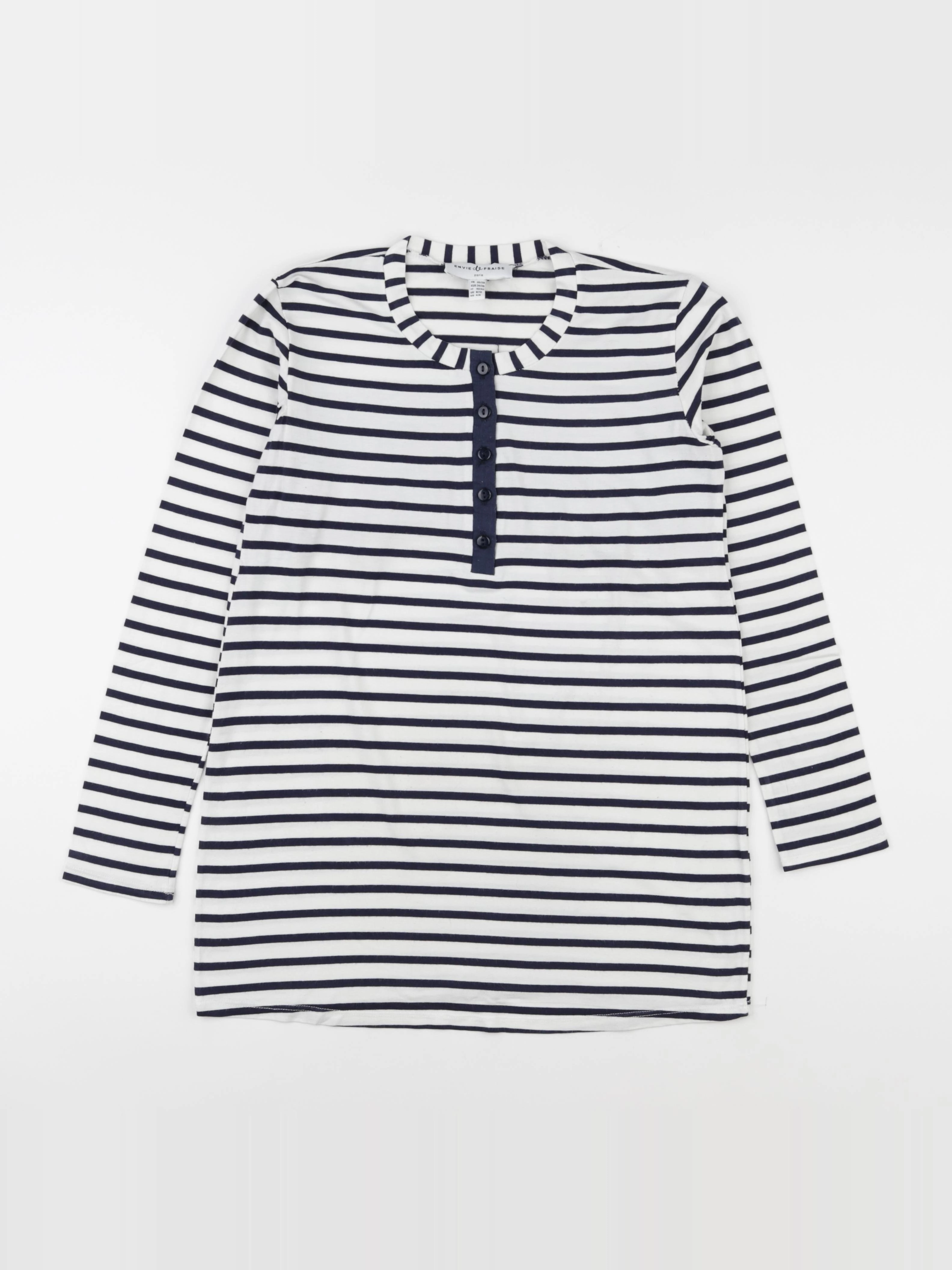 Envie de fraise - tee-shirt grossesse blanc, bleu - 36 à 38