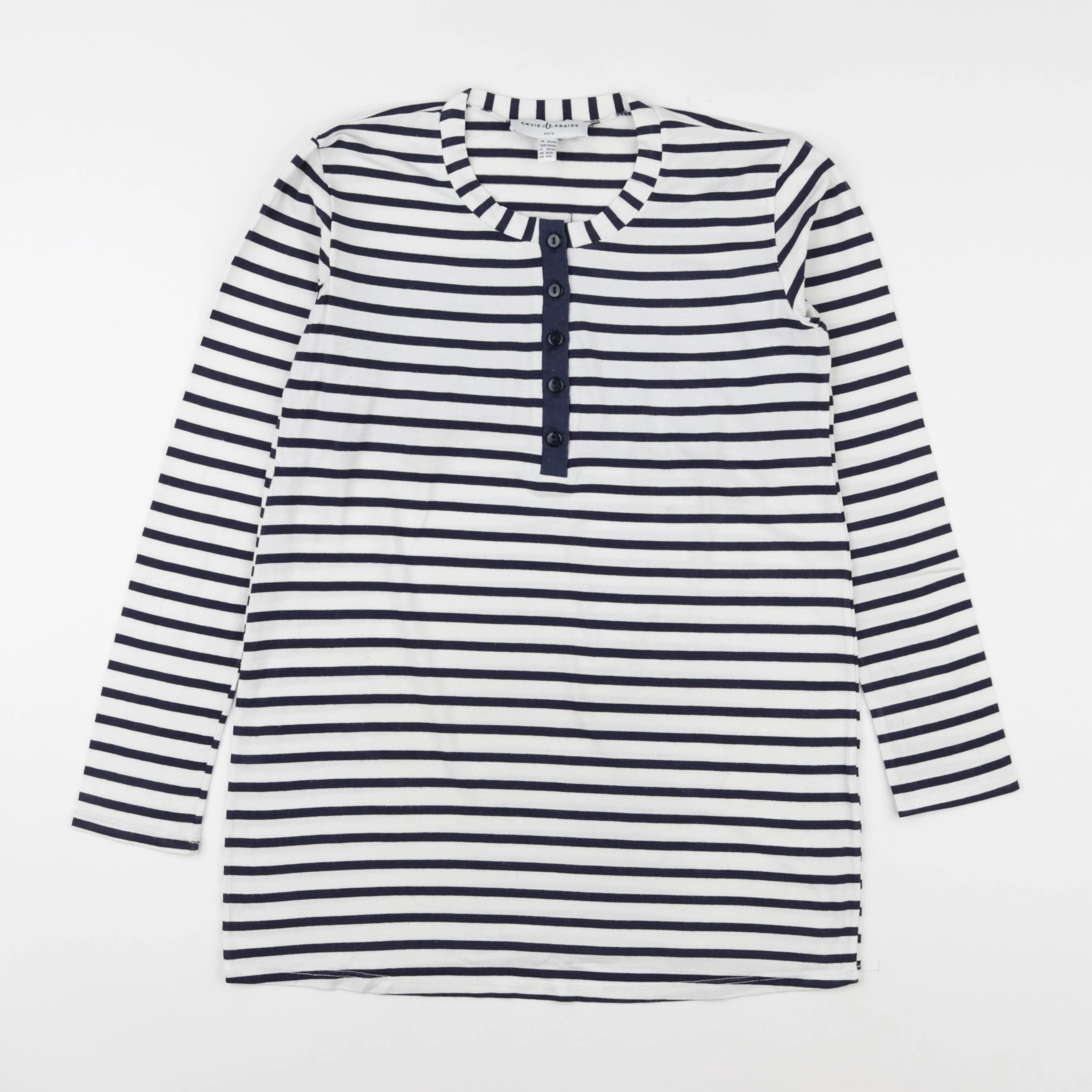 Envie de fraise - tee-shirt grossesse blanc, bleu - 36 à 38