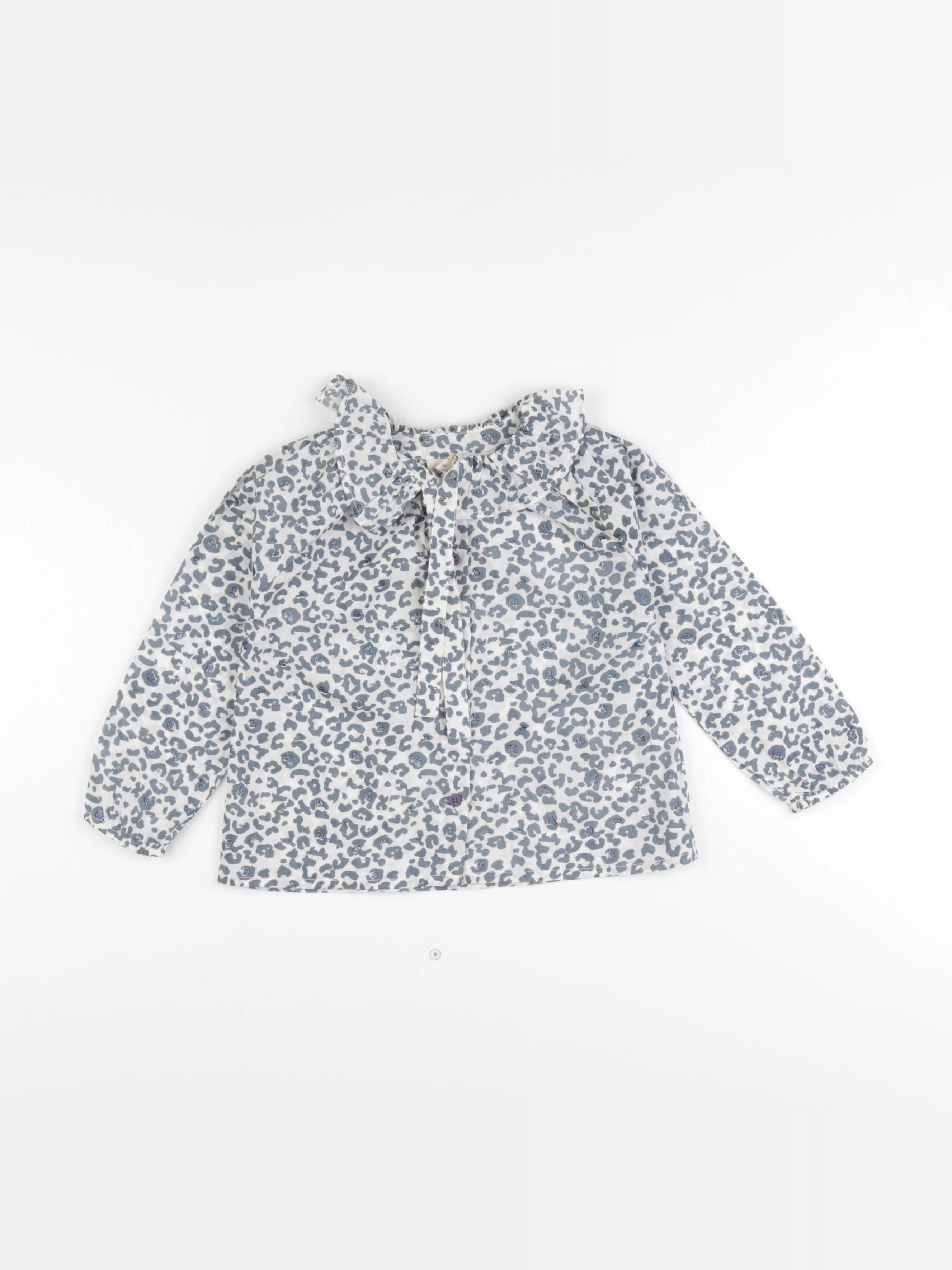 Louis Louise - blouse beige, bleu - 3 ans