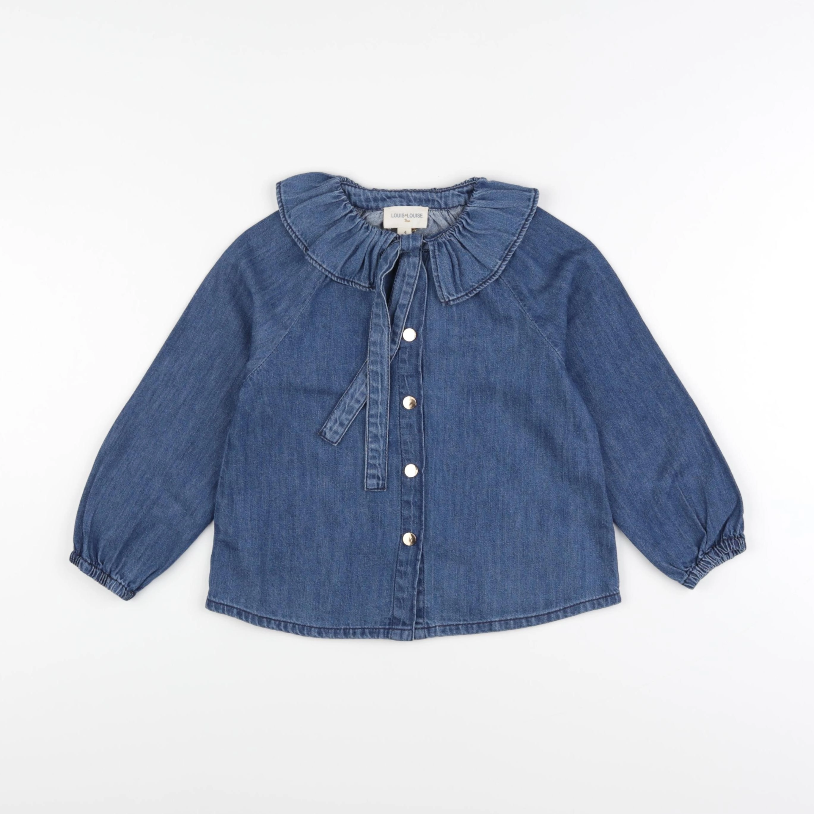 Louis Louise - chemise bleu - 4 ans