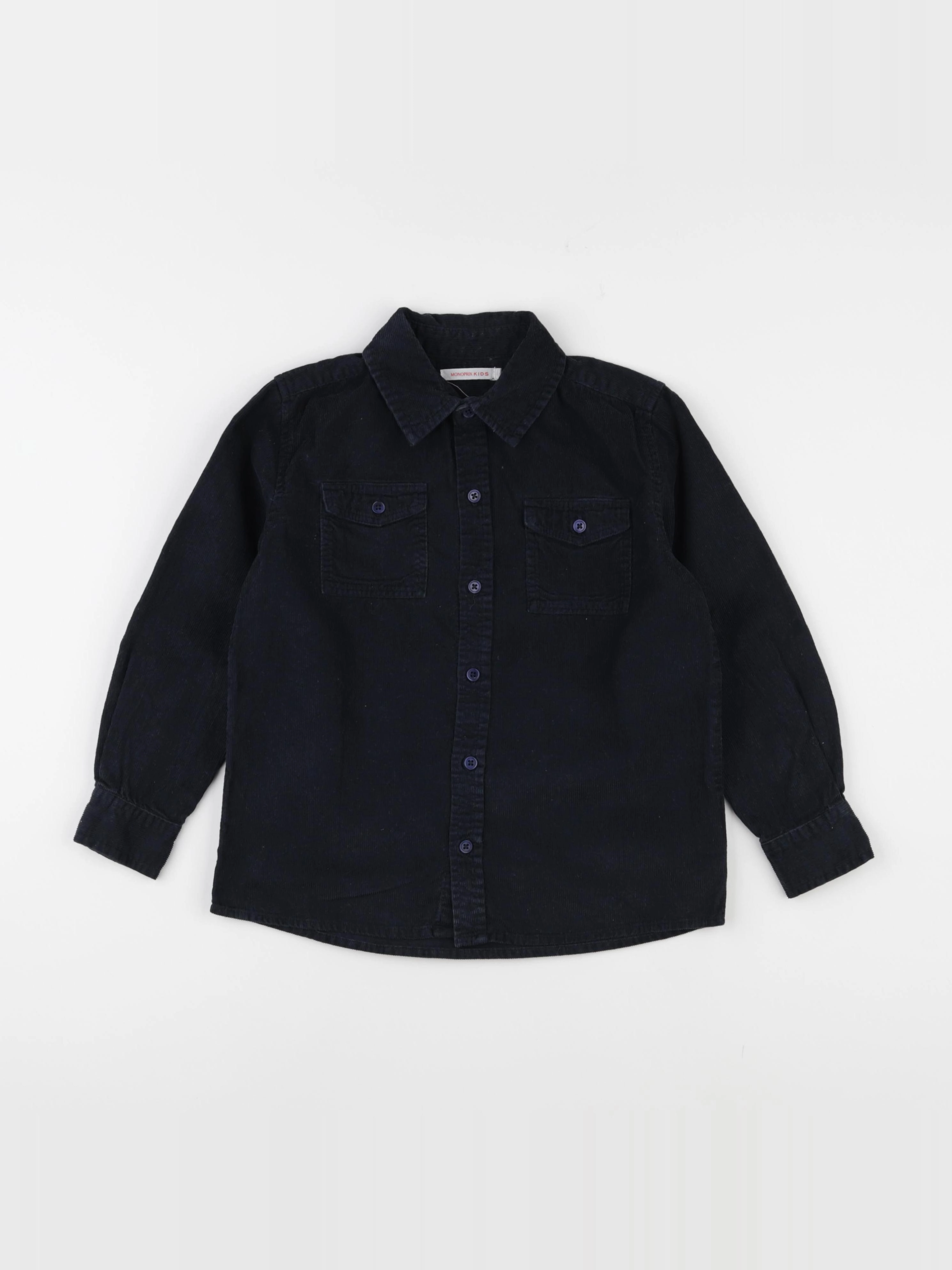 Monoprix - chemise velours bleu - 6 ans