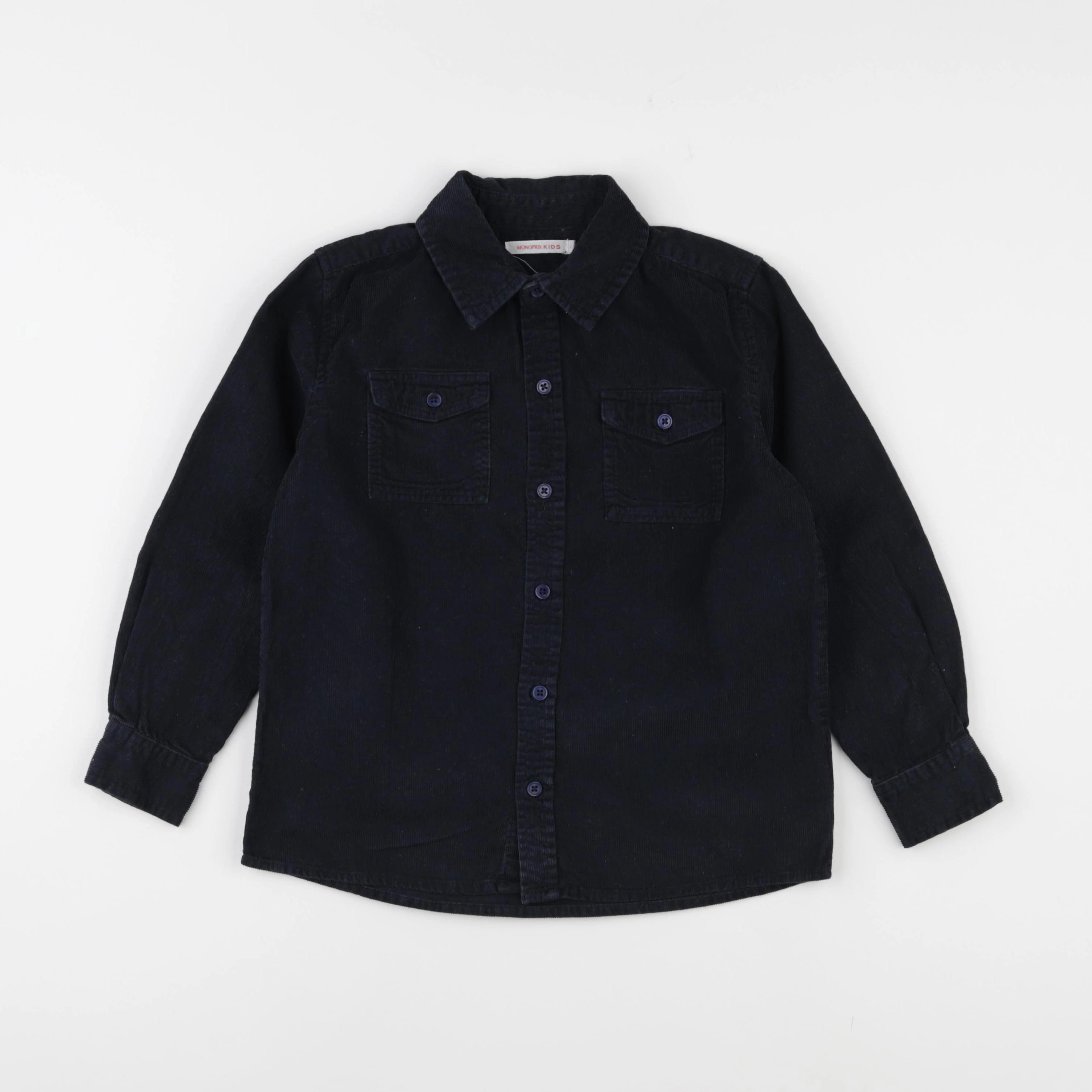 Monoprix - chemise velours bleu - 6 ans