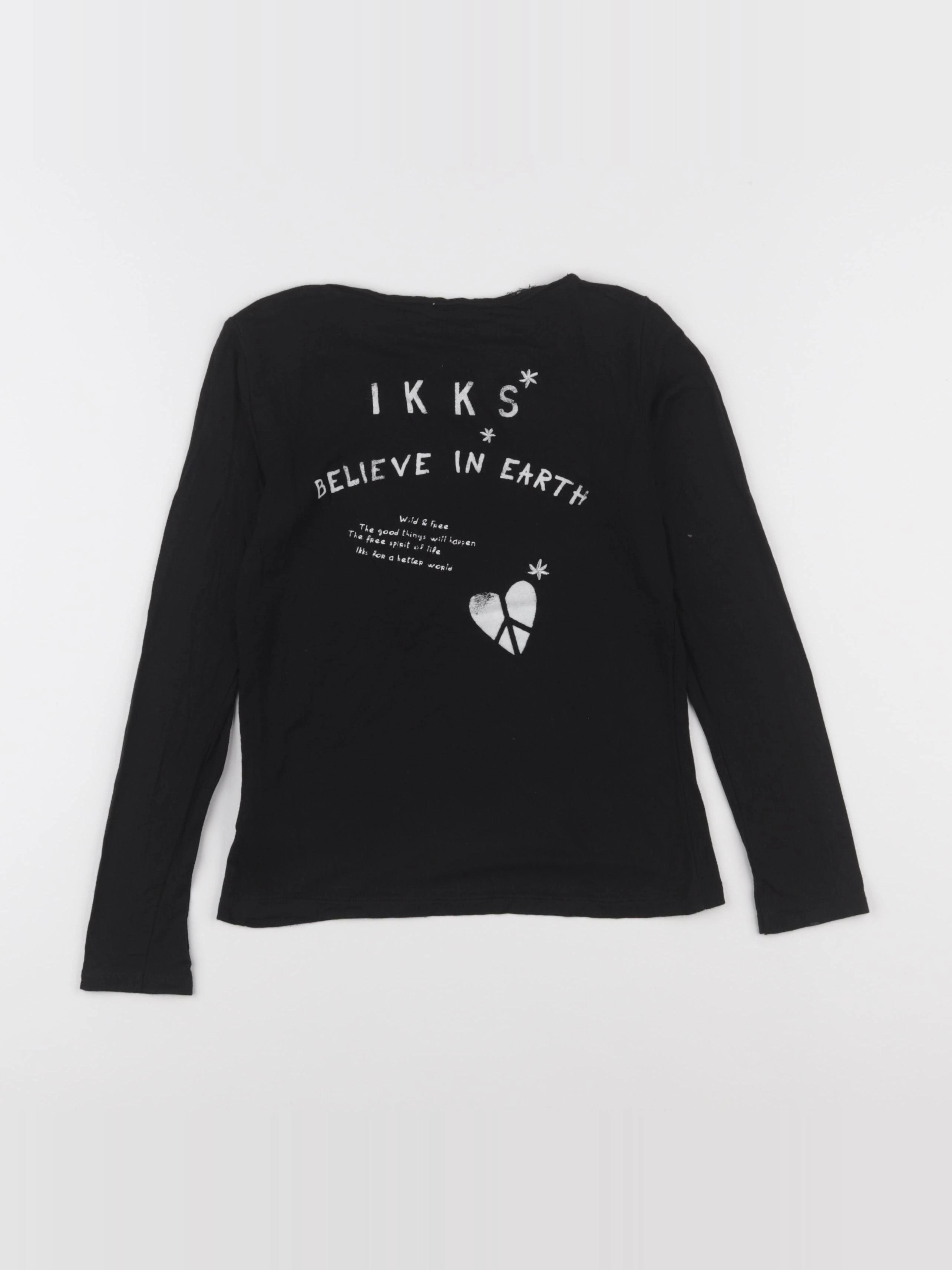 IKKS - tee-shirt imprimé au dos noir - 10 ans