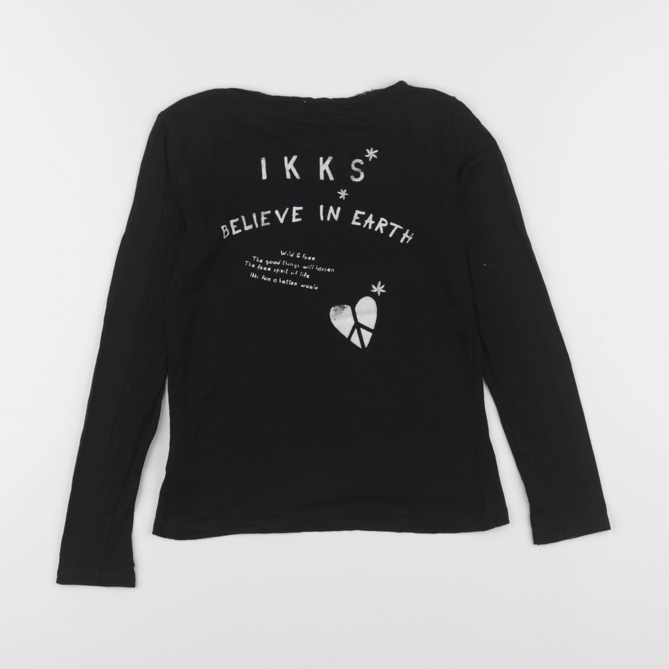 IKKS - tee-shirt imprimé au dos noir - 10 ans