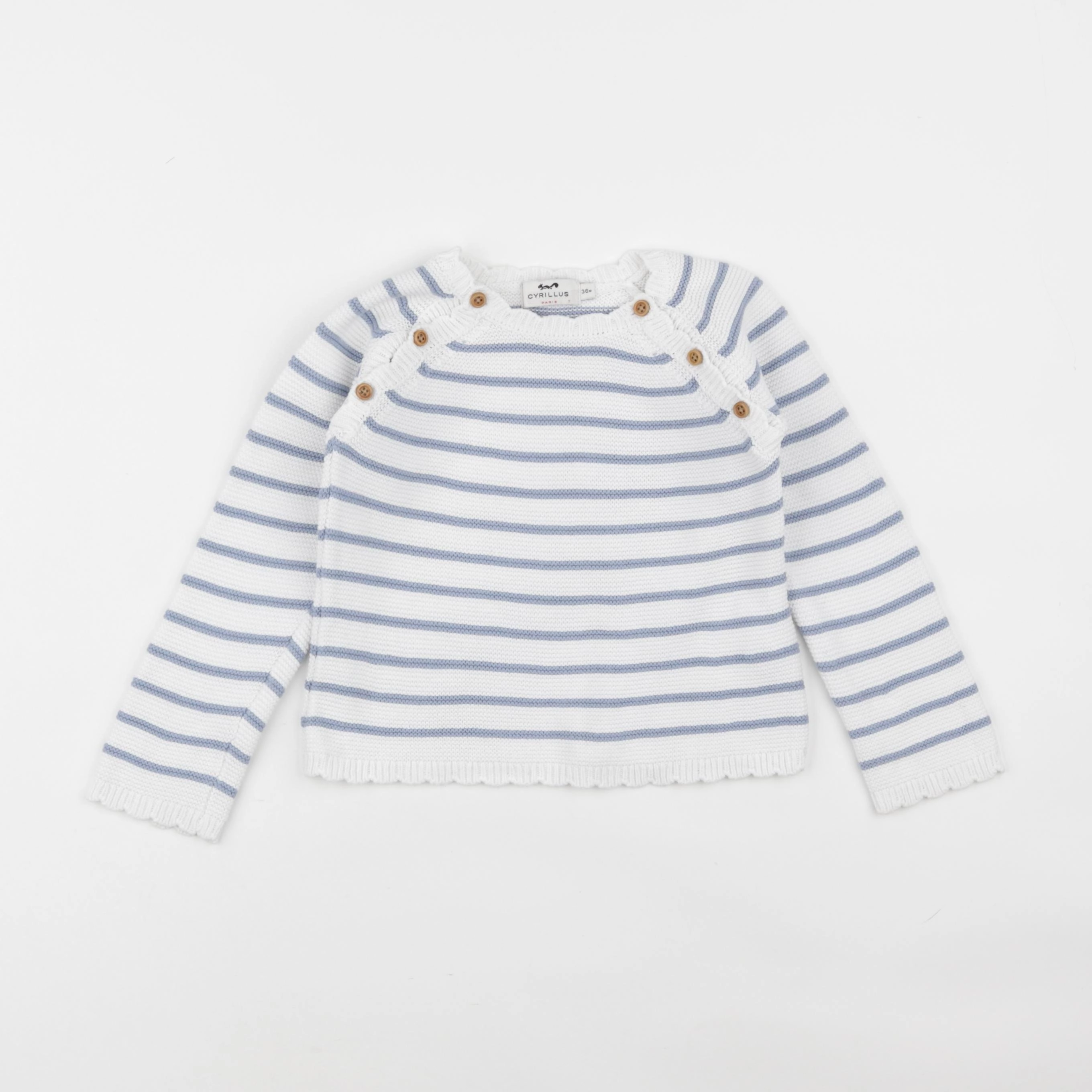 Cyrillus - pull bleu - 36 mois