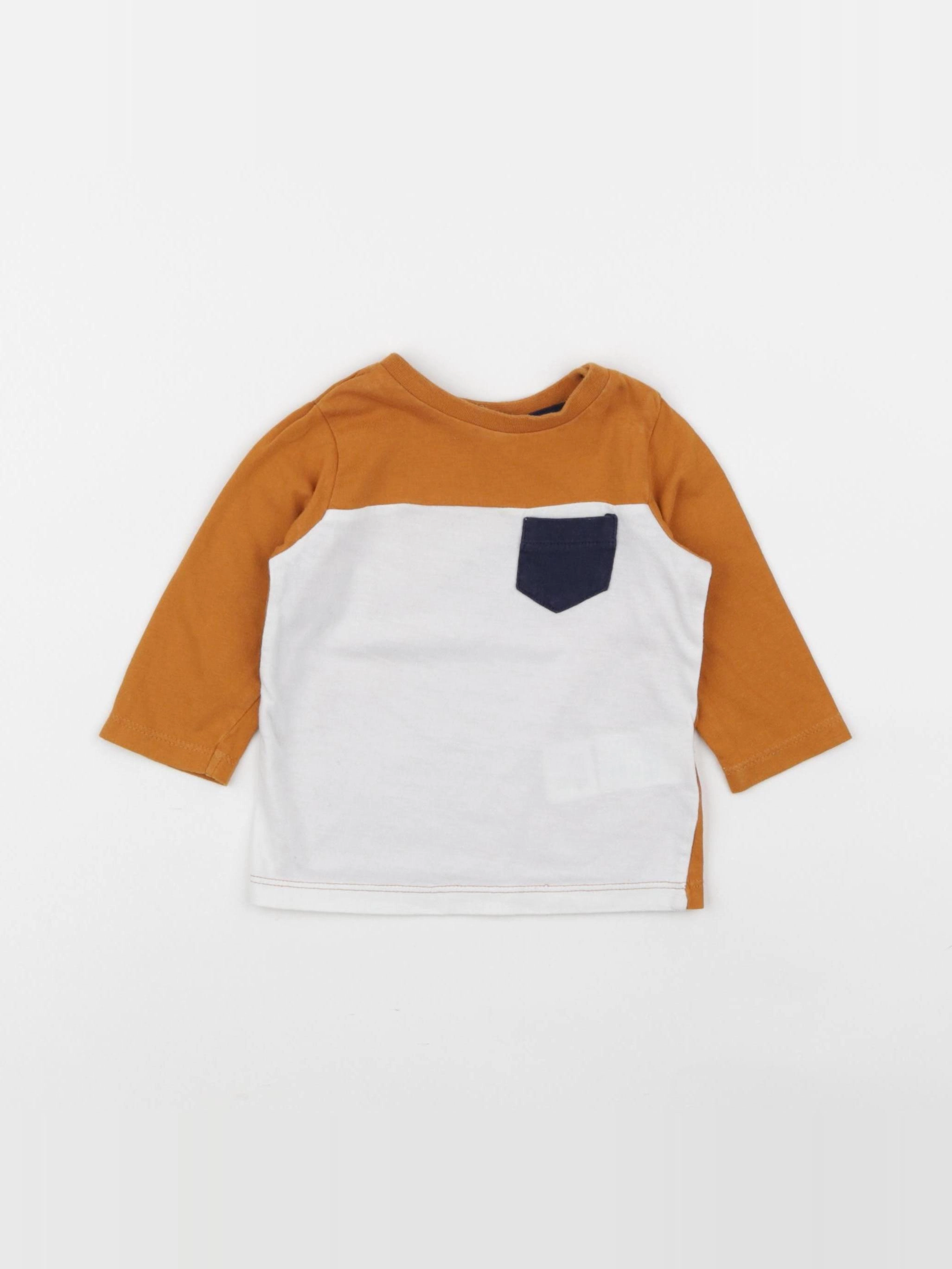 Vertbaudet - tee-shirt marron - 6 mois