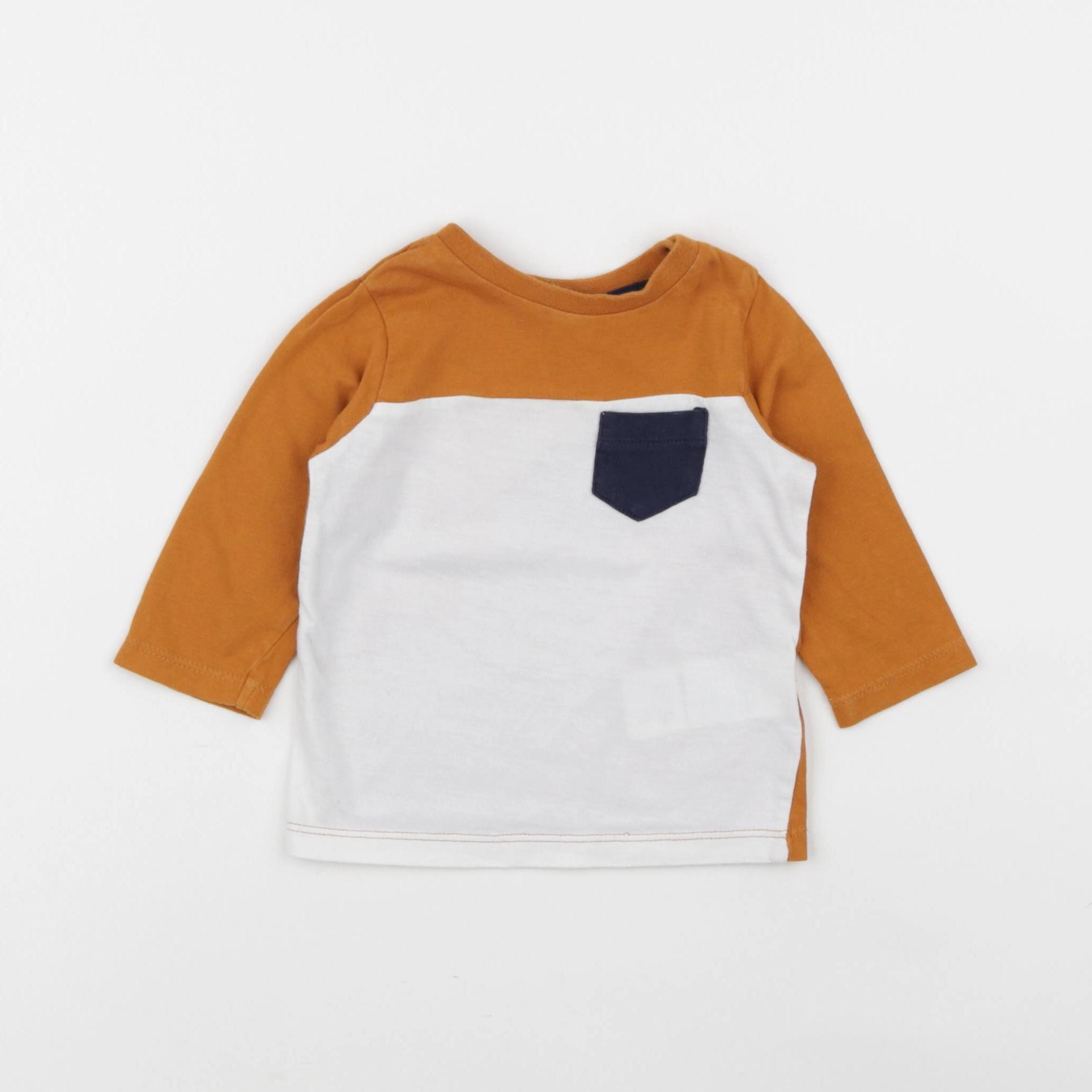 Vertbaudet - tee-shirt marron - 6 mois